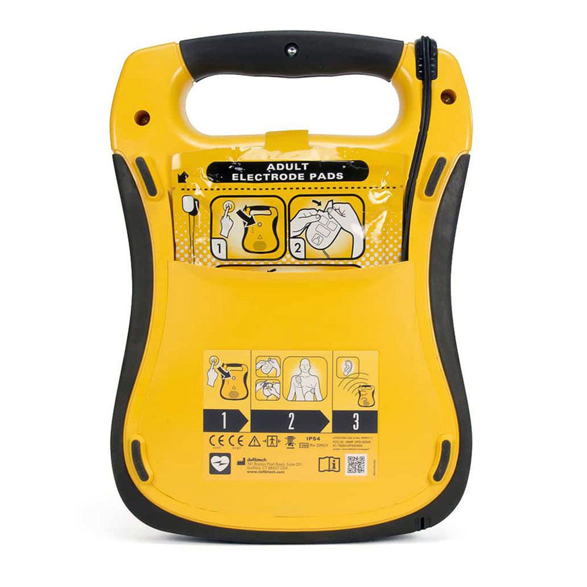 Worldpoint ECC - 30-430 Defibrillator Semi Automatic Defibtech Lifeline™ Electrode Pads Battery Operated LED Display
