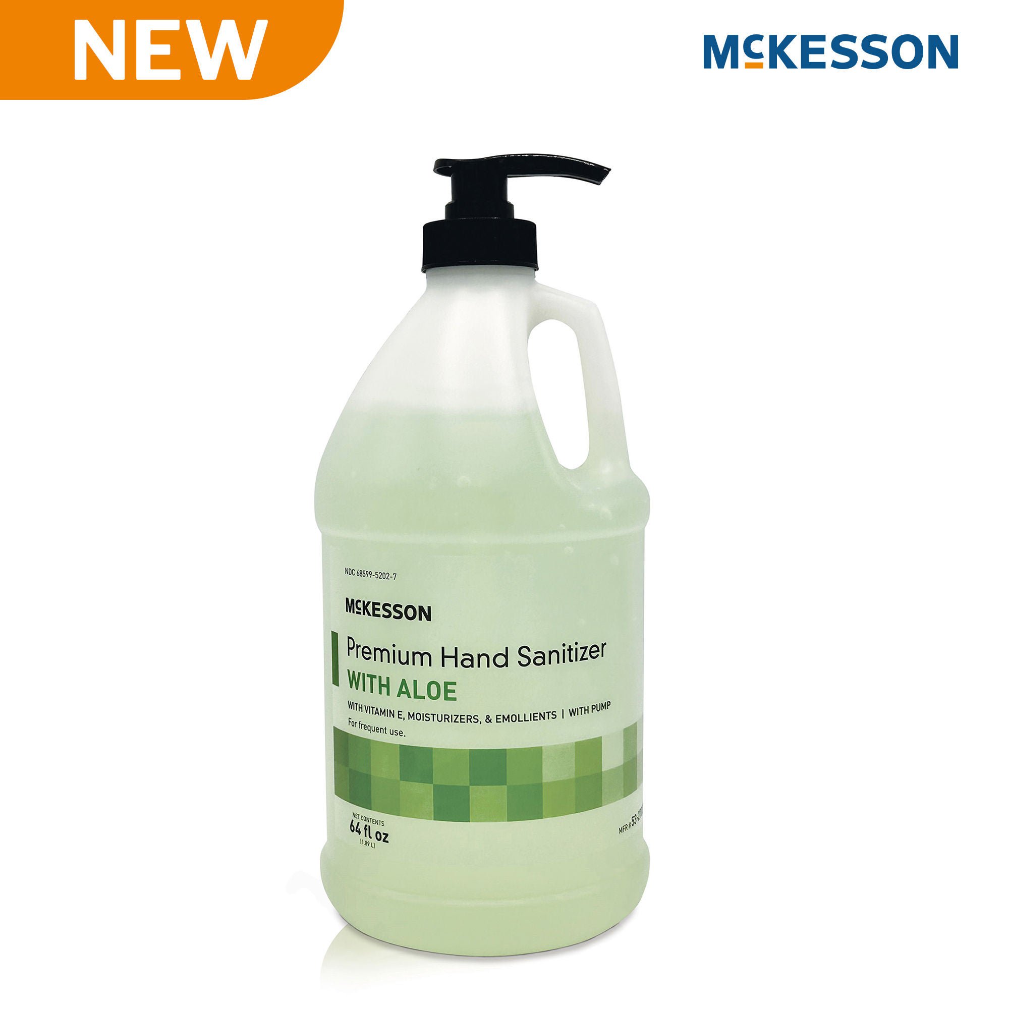 McKesson Brand - 53-27037-64 Hand Sanitizer with Aloe McKesson Premium 64 oz. Ethyl Alcohol Gel Pump Bottle