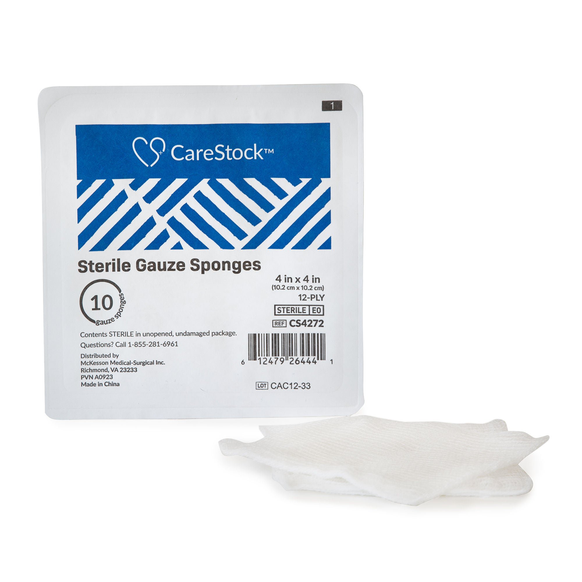CareStock - CS4272 CareStock™ Sterile Gauze Sponge