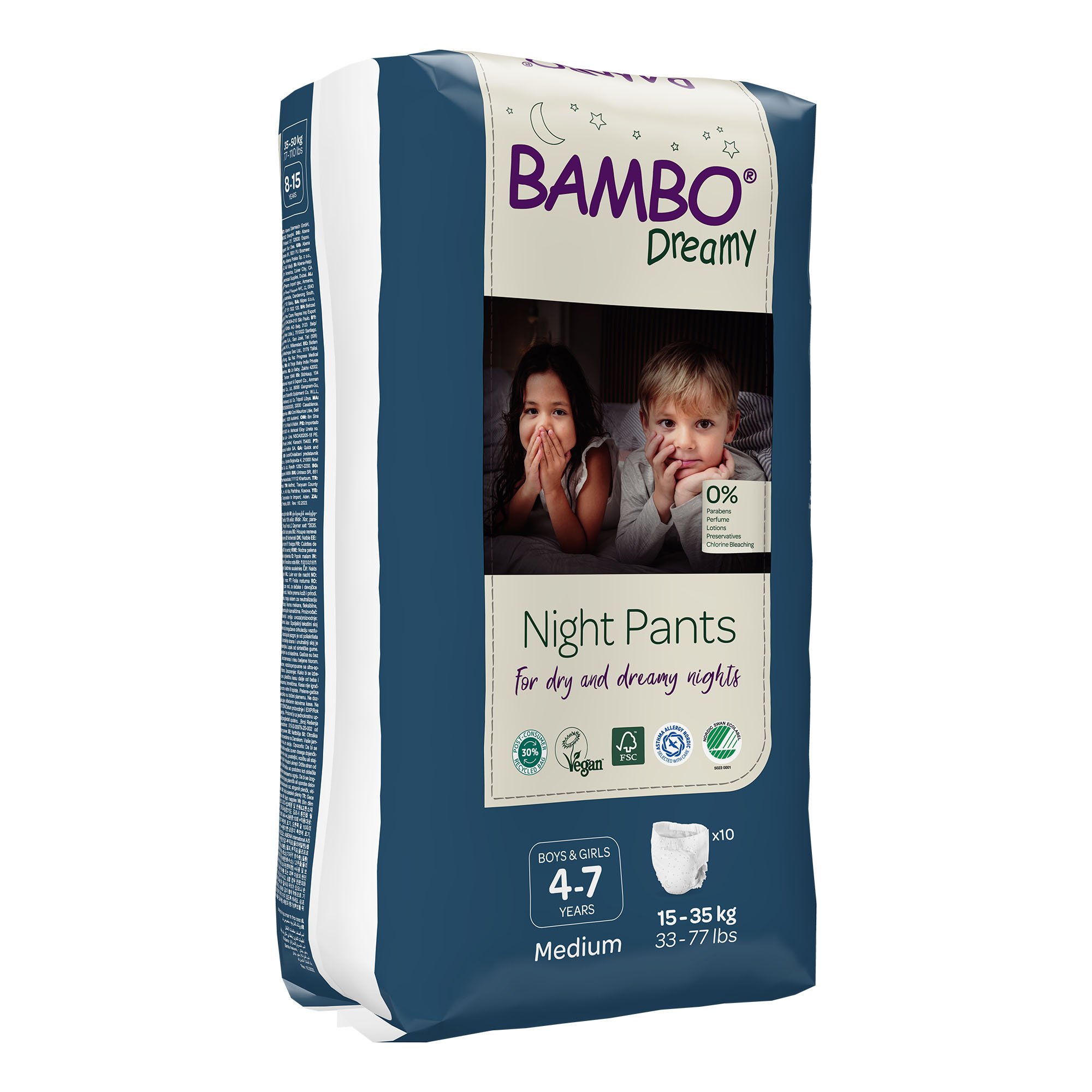 Abena North America 1000024824 - Bambo Nature Dreamy Night Pants, Medium - 10/Pack, 60/Case