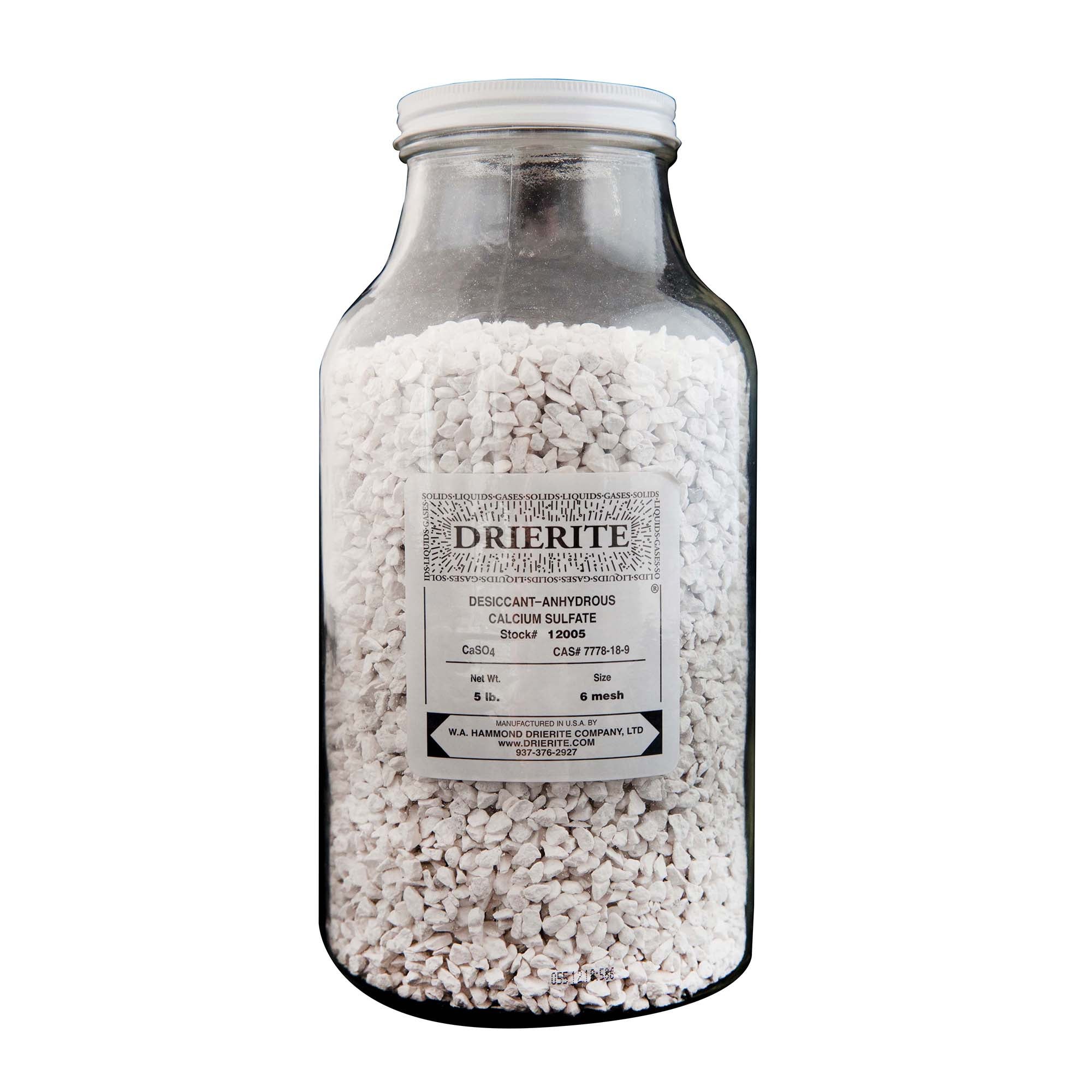 Cole-Parmer-Antylia Scientific - 08934-13 Drierite® Absorbent / Desiccant 6 Mesh, Without Indicator, 5 lbs. Jar For Storage Spaces, Vaults, Commercial Packages and other Enclosures
