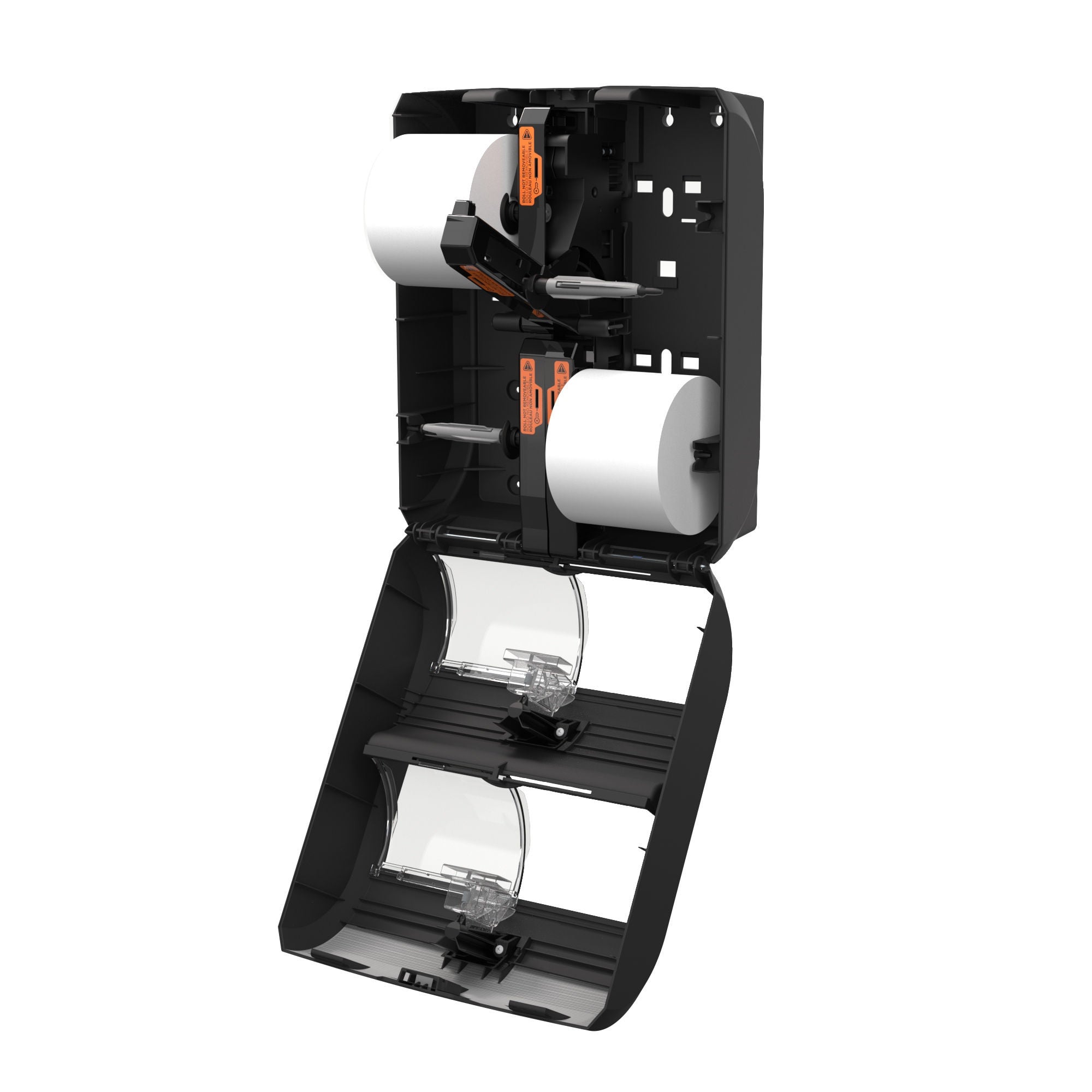 Georgia-Pacific Consumer Products LP - 56744B Toilet Paper Dispenser COMPACT® Black Manual Pull 4 Rolls Wall Mount