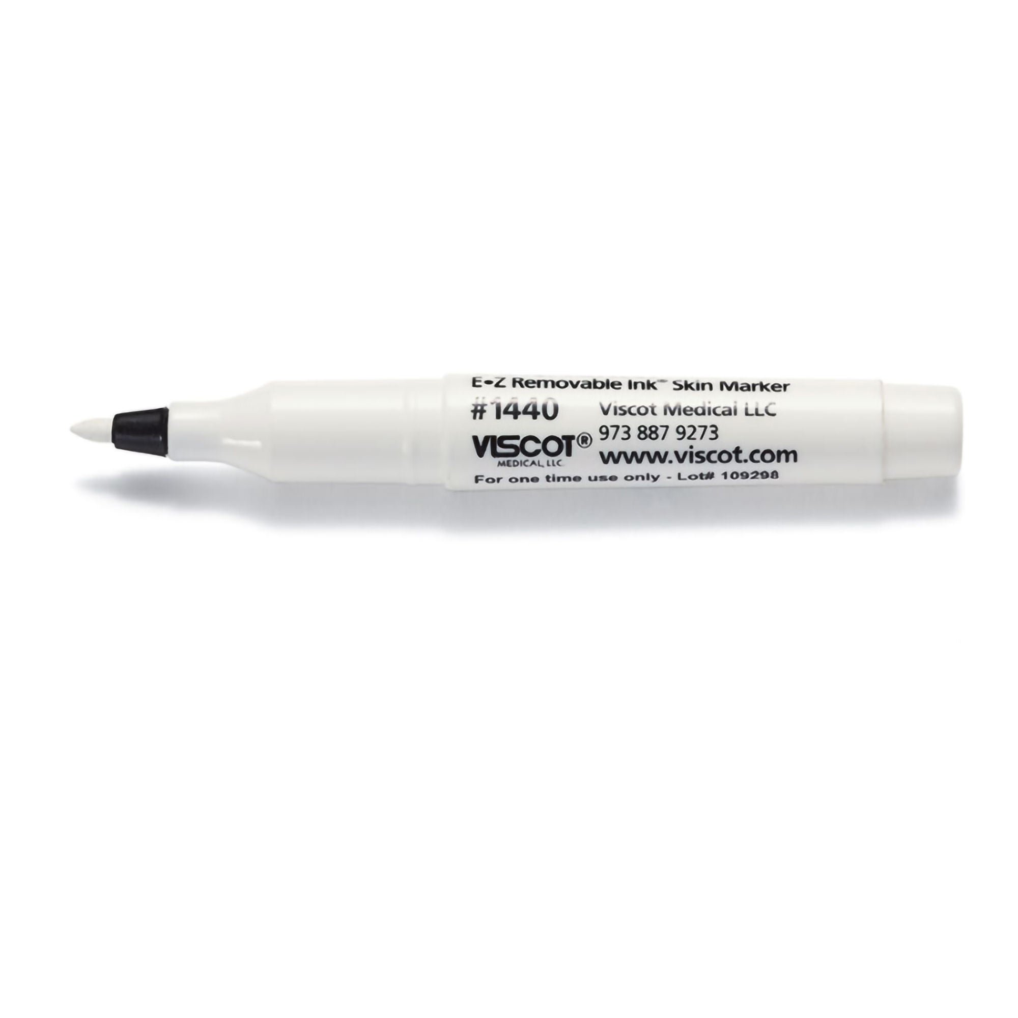 Viscot Industries - 1440-500 Skin Marker EZ Removable Ink® White Ink NonSterile Mini Regular Tip