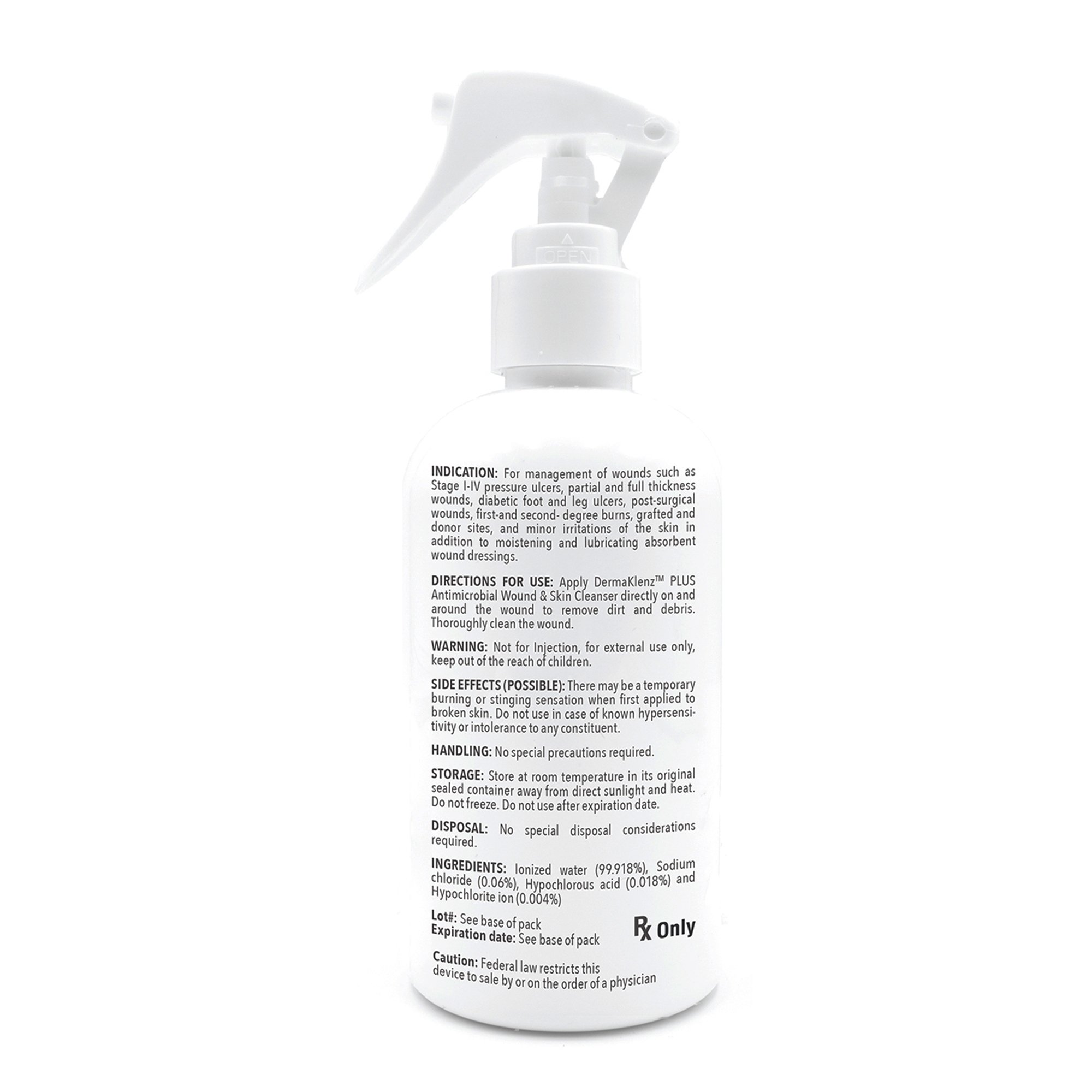 Sion Brands LLC 00257 - DermaRite's DermaKlenz PLUS Wound Cleanser - Spray Bottle, 8 oz. - 1/Each, 6/Case