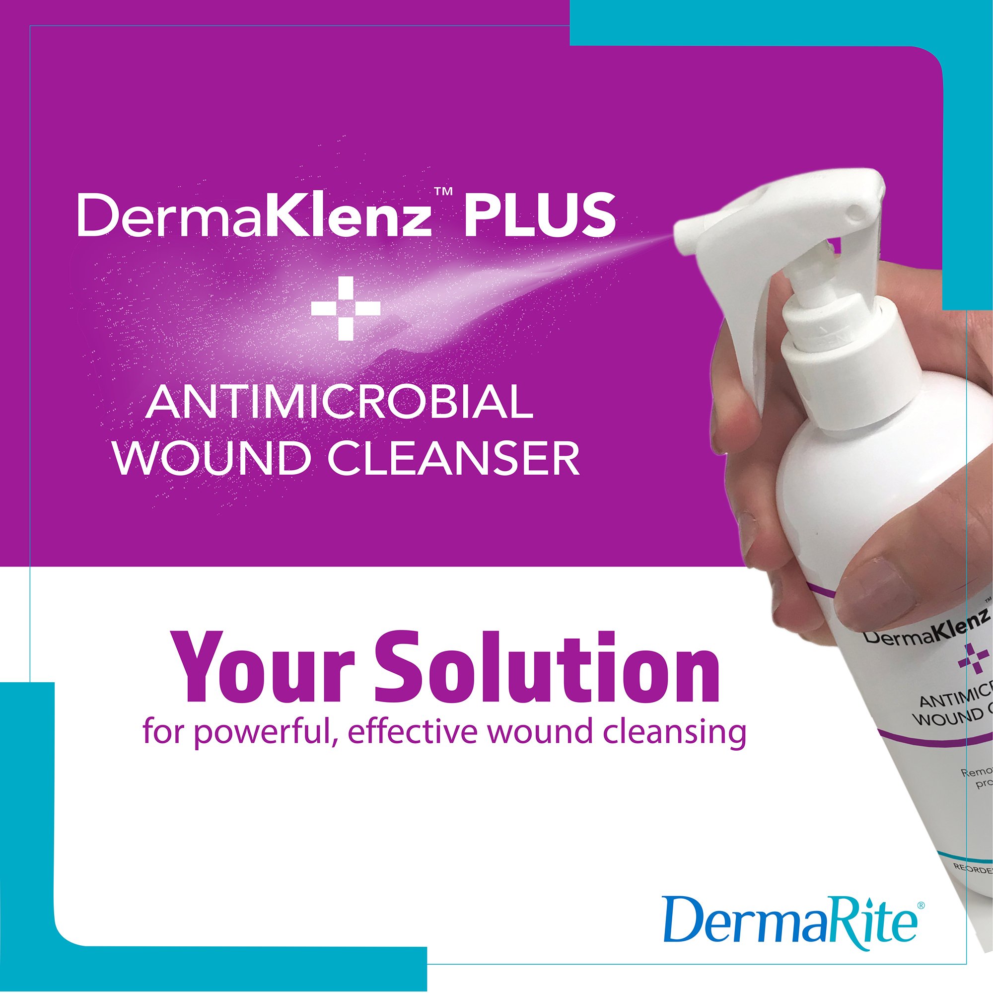 Sion Brands LLC 00257 - DermaRite's DermaKlenz PLUS Wound Cleanser - Spray Bottle, 8 oz. - 1/Each, 6/Case