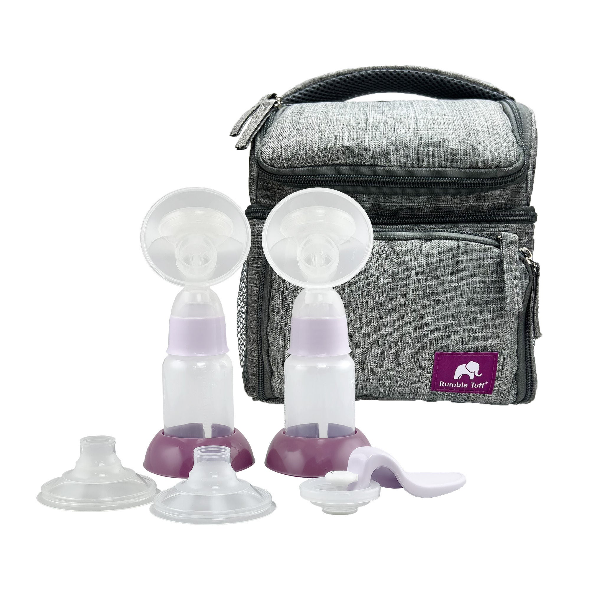 A Cute Baby Inc - PA91900M-T Breast Milk Colleciton Bottle Kit with Carrying Tote Rumble Tuff® For Breeze Pro Breast Pump
