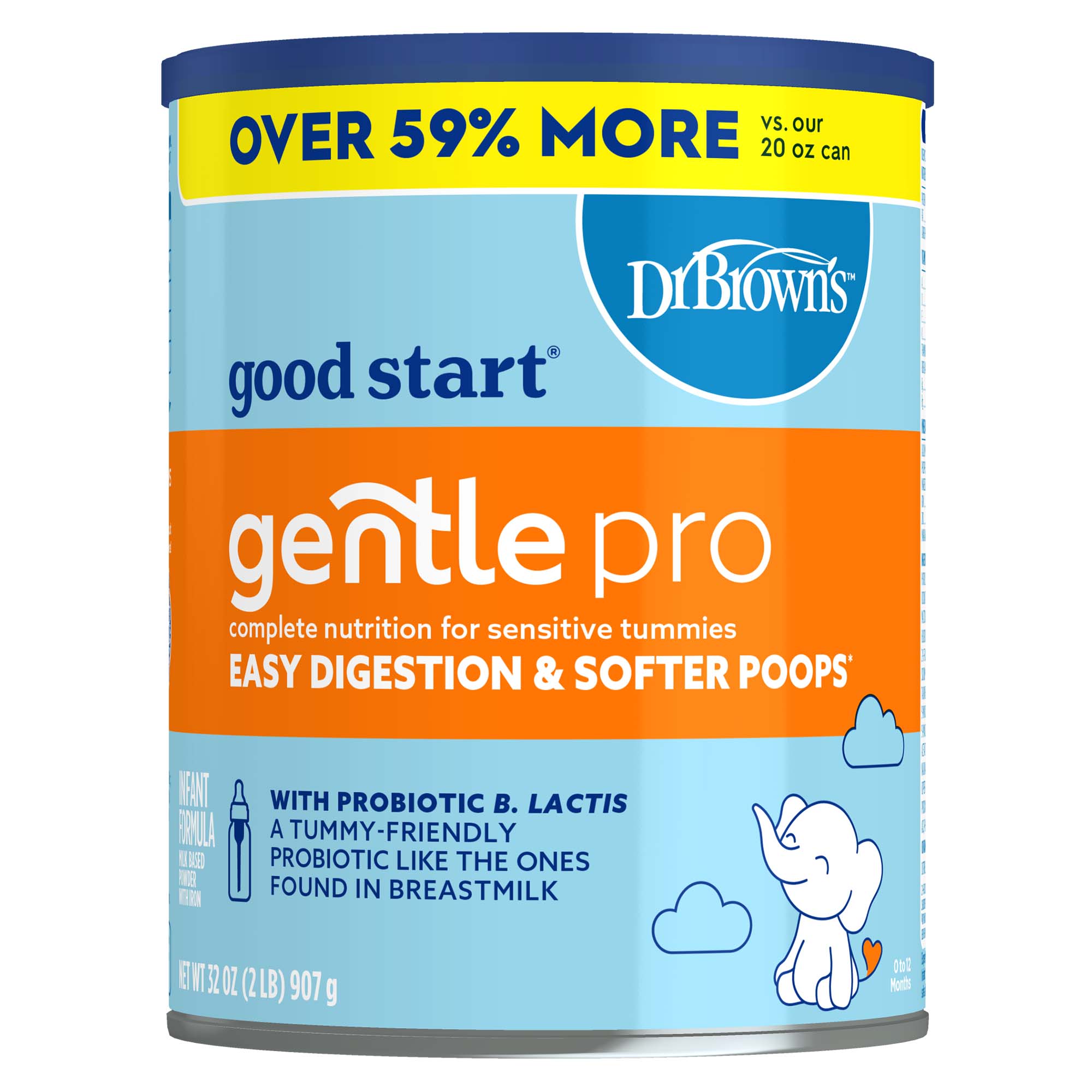 Perrigo Direct Inc - LPB50002 Infant Formula Dr. Brown's™ good start® gentle pro Unflavored 32 oz. Can Powder