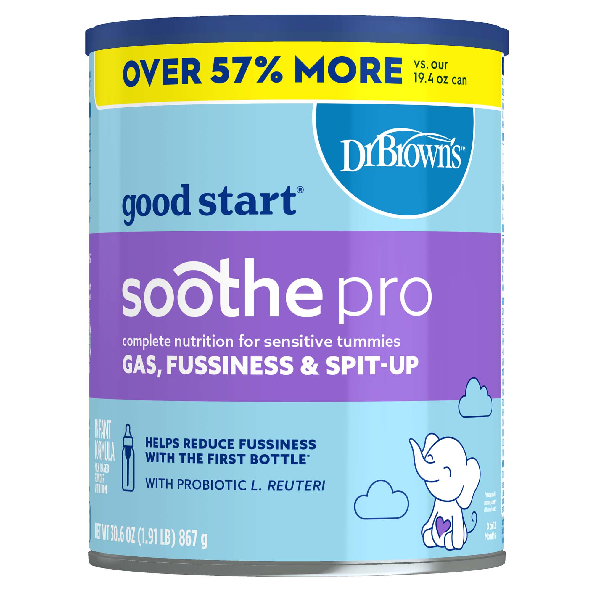 Perrigo Direct Inc - LPB50004 Infant Formula Dr. Brown's™ good start® soothe pro Unflavored 30.6 oz. Can Powder