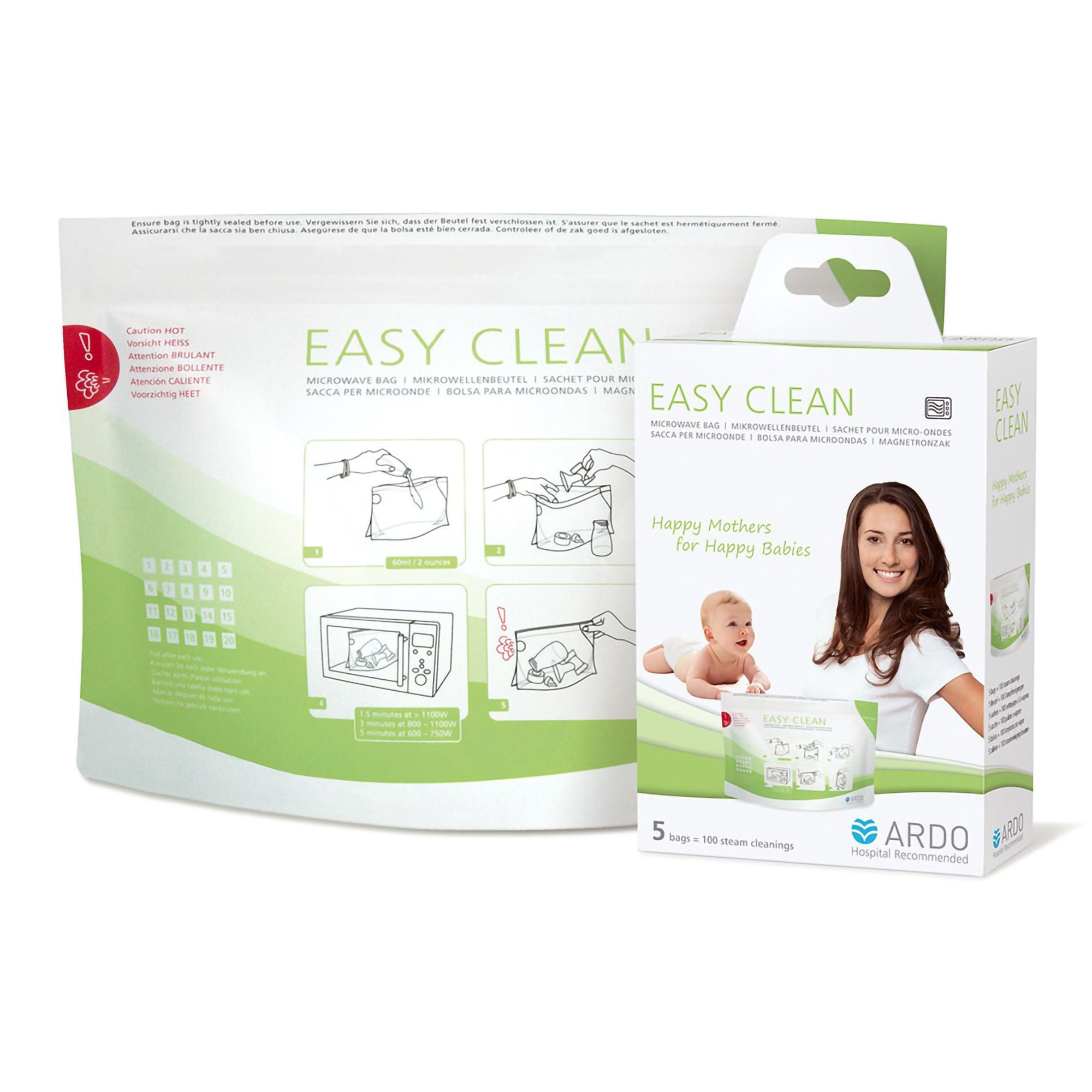 Ardo Medical Inc - 63.00.186 Microwave Bags Easy Clean For Breast Pump Flanges, Milk Storage Bottles, Accessories, Pacifiers