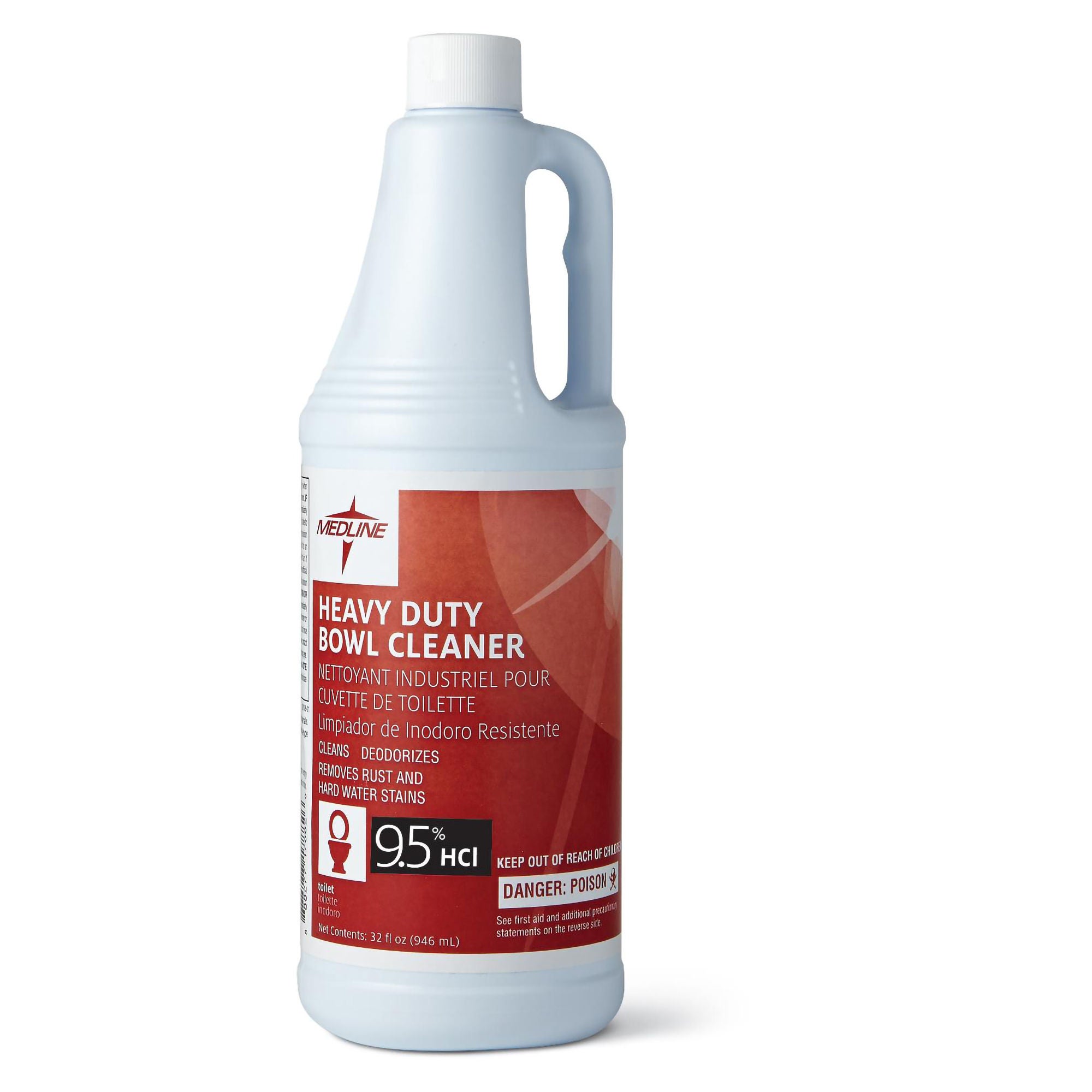 Medline - EVSCHEM440 Toilet Bowl Cleaner Medline Manual Pour Liquid 32 oz. Bottle Scented NonSterile