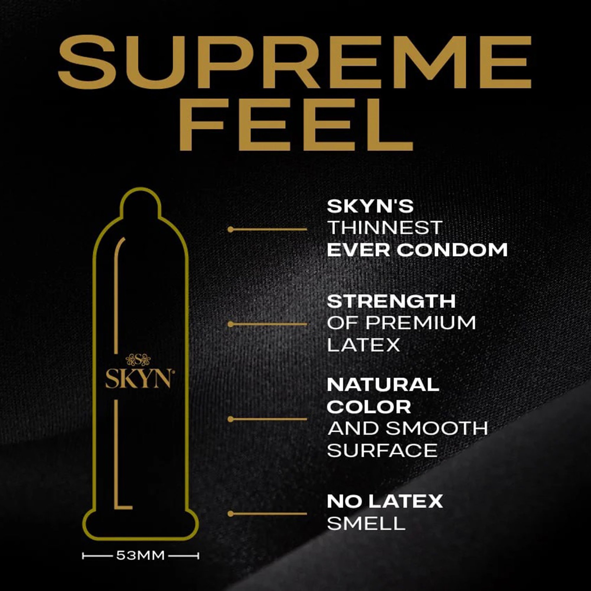 Sxwell USA 210275 - Skyn® Supreme Nonlatex Condoms - 1/Box, 24/Case