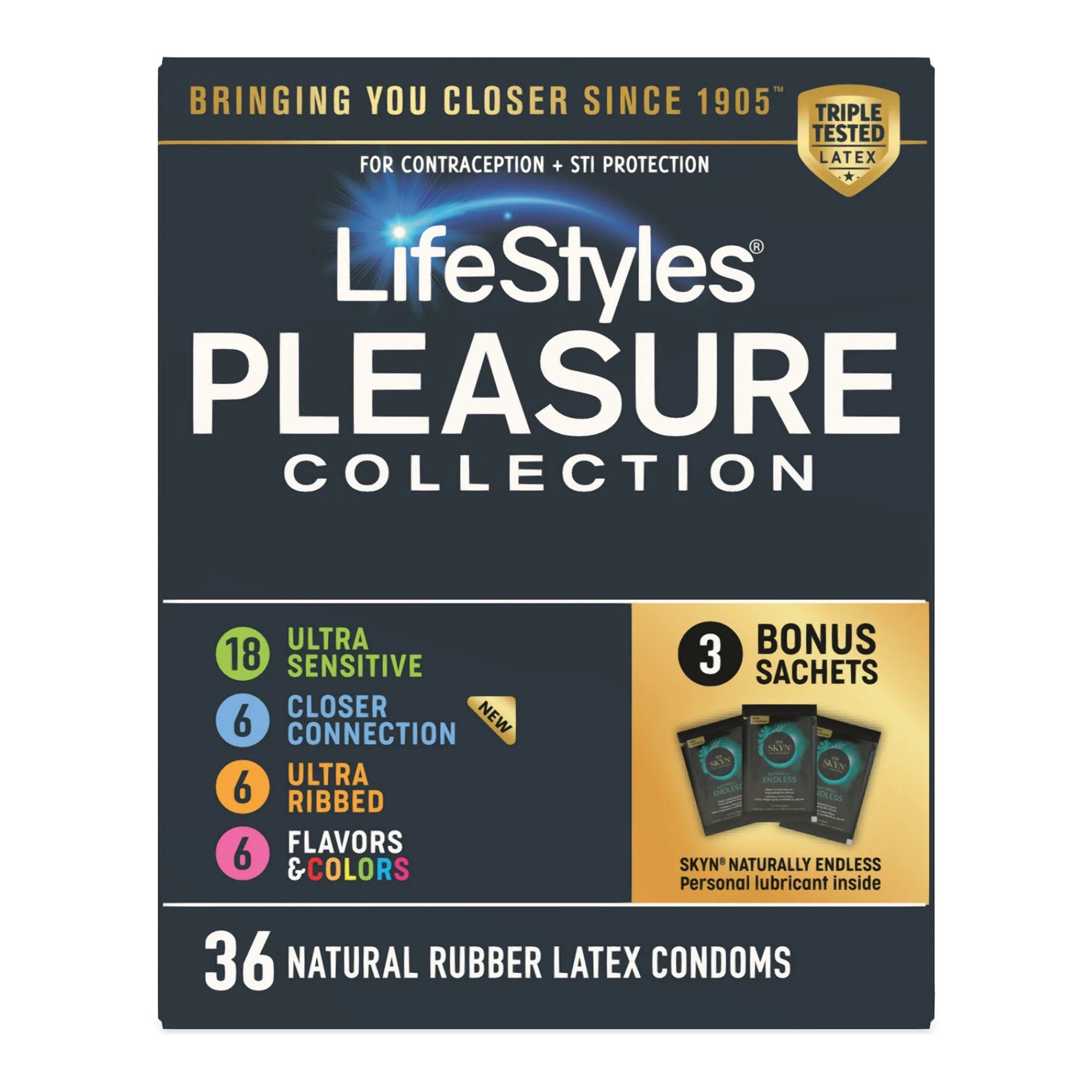 Sxwell USA - 310183 Lifestyles® Pleasure Collection Condom Variety Pack