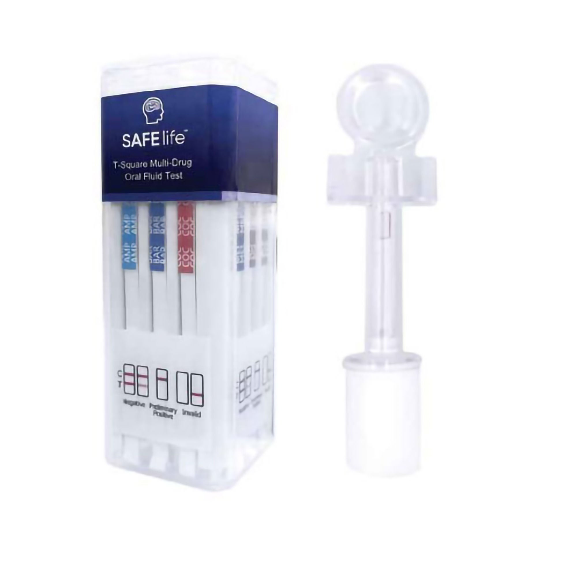 Wondfo USA Co Ltd - QODOA-376EUO-I Drugs of Abuse Test Kit SAFElife™ T-Square® AMP, COC, mAMP/MET, OPI, OXY, PCP, THC 25 Tests For Employment / Insurance Use