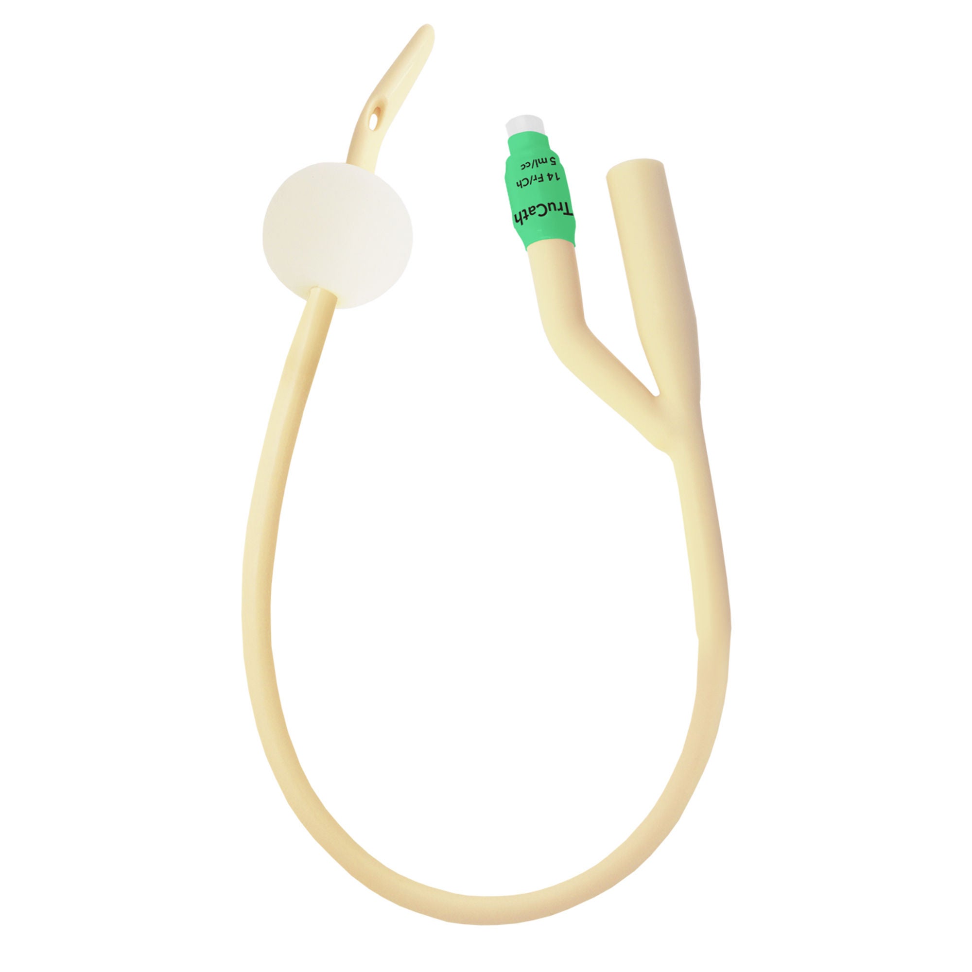 HR Healthcare - LC1410 Foley Catheter TruCath® 2-Way Coude Tip 5 mL Balloon 14 Fr. Silicone Elastomer Coated Latex