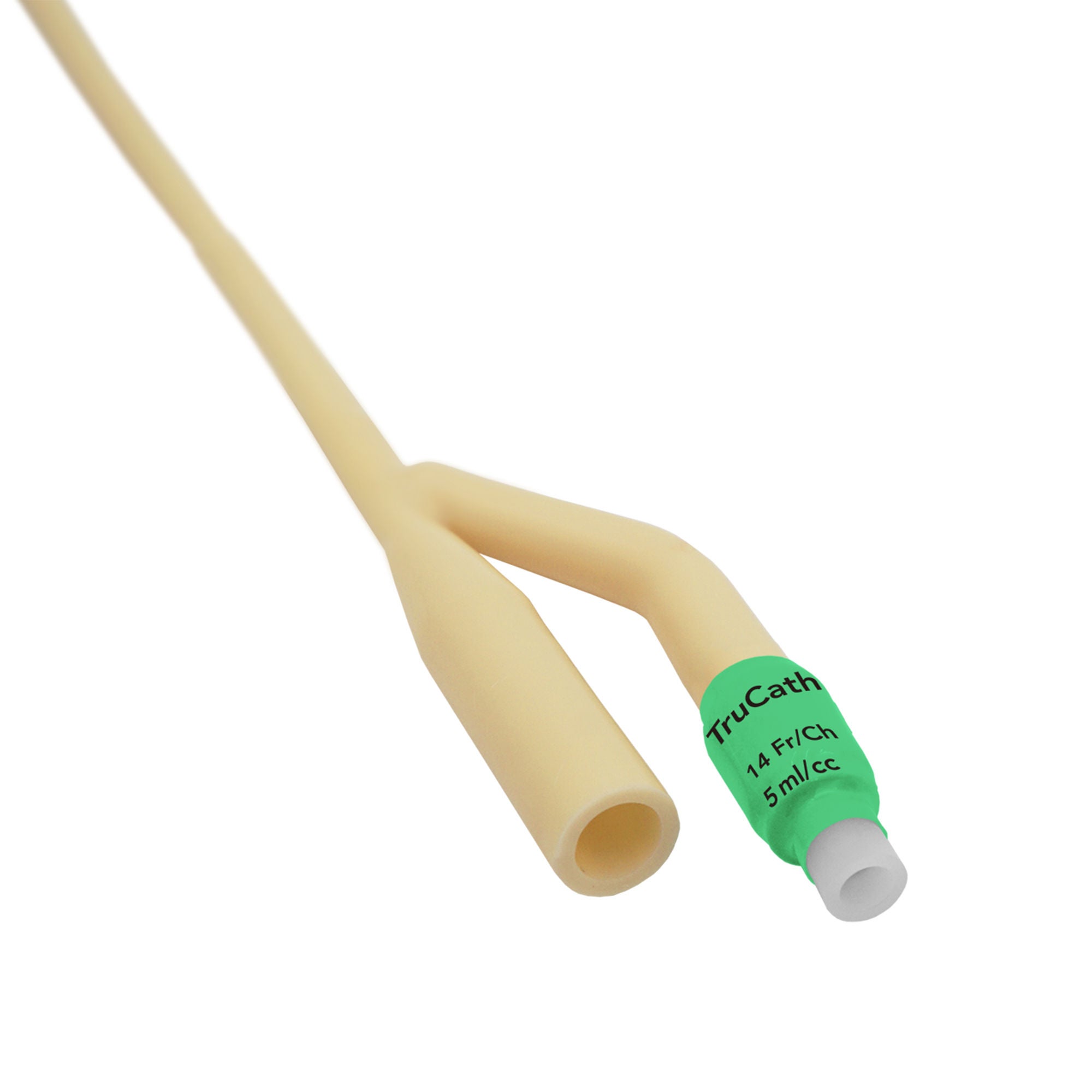 HR Healthcare - LC1410 Foley Catheter TruCath® 2-Way Coude Tip 5 mL Balloon 14 Fr. Silicone Elastomer Coated Latex