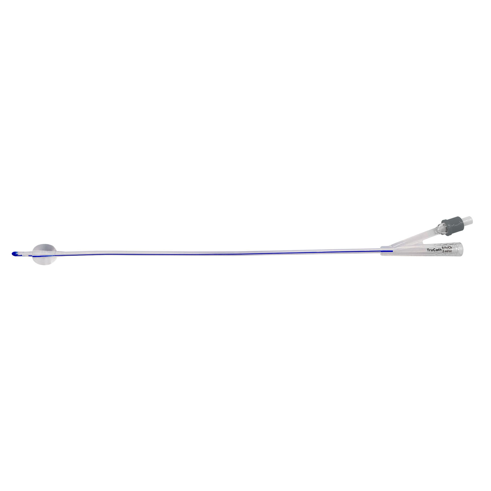 HR Healthcare - SS0805 Foley Catheter TruCath® 2-Way Standard Tip 3 mL Balloon 8 Fr. Silicone