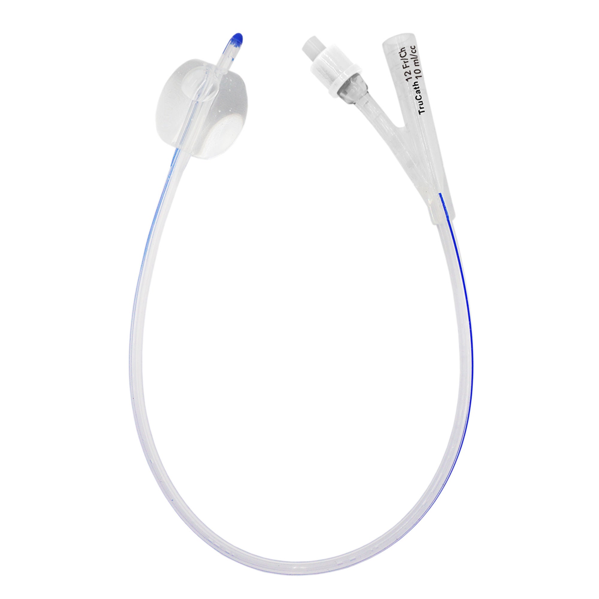 HR Healthcare - SS1210 Foley Catheter TruCath® 2-Way Standard Tip 10 mL Balloon 12 Fr. Silicone