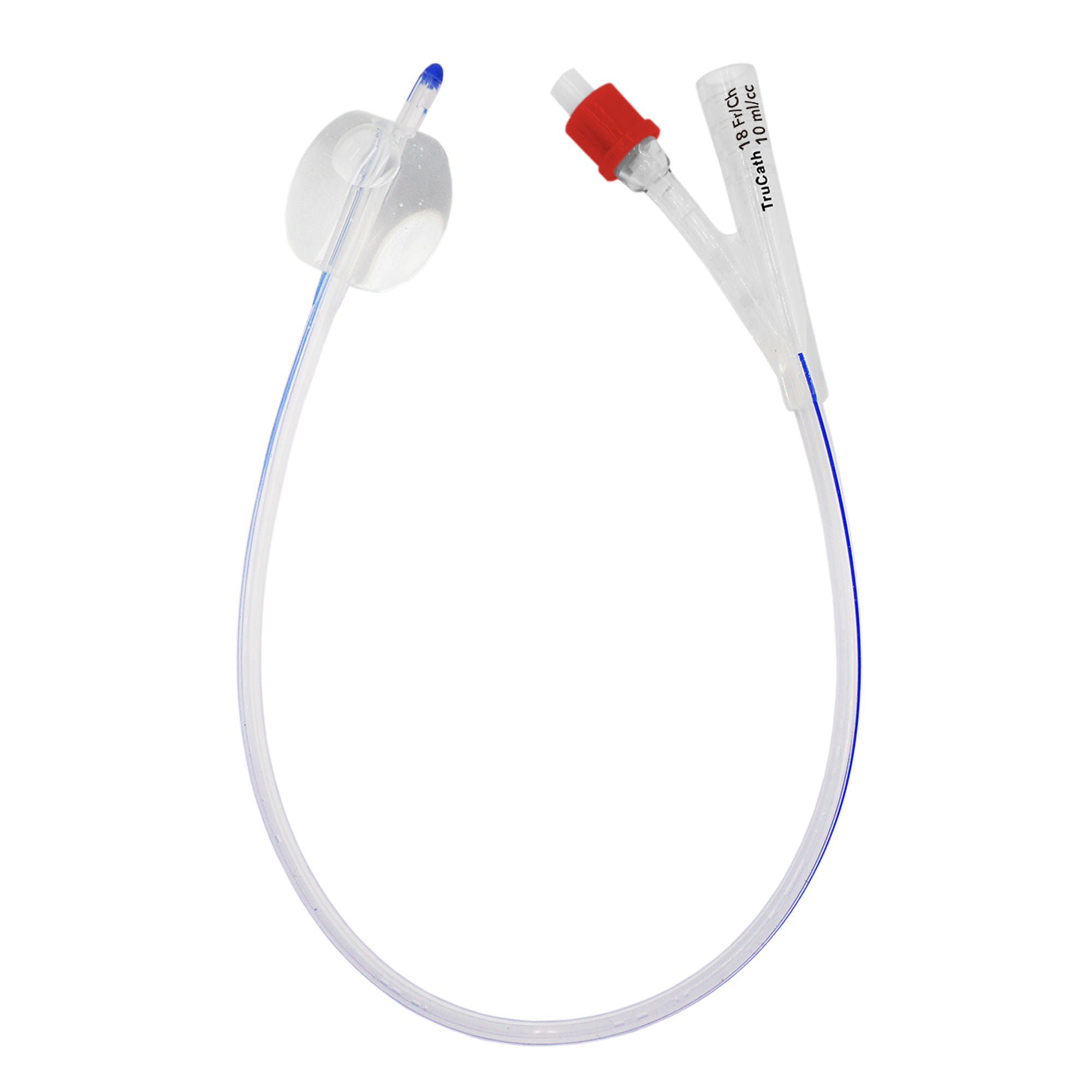 HR Healthcare - SS1810 Foley Catheter TruCath® 2-Way Standard Tip 10 mL Balloon 18 Fr. Silicone
