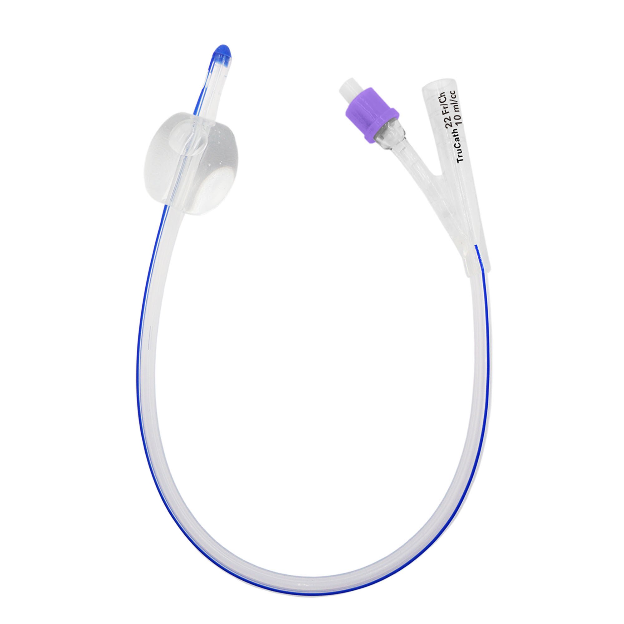 HR Healthcare - SS2210 Foley Catheter TruCath® 2-Way Standard Tip 10 mL Balloon 22 Fr. Silicone