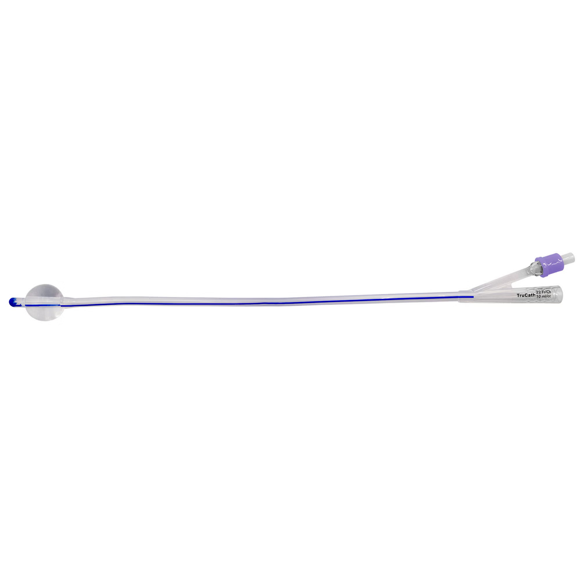 HR Healthcare - SS2210 Foley Catheter TruCath® 2-Way Standard Tip 10 mL Balloon 22 Fr. Silicone