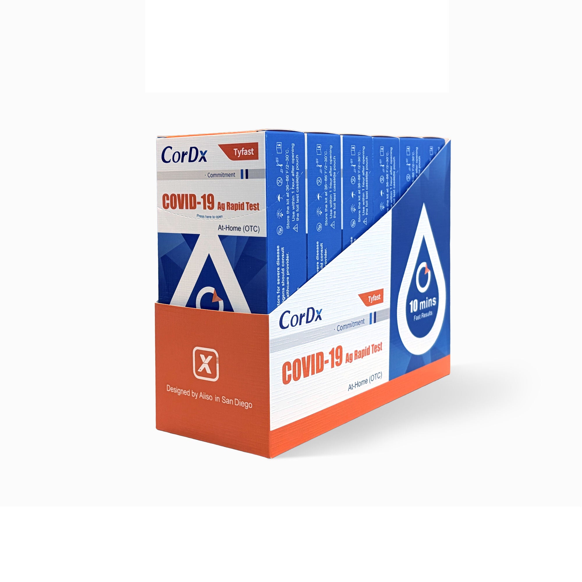 CorDx Inc - ACT210032B06 Respiratory Test Kit CorDx COVID-19 Ag Home Test 2 Tests per Kit