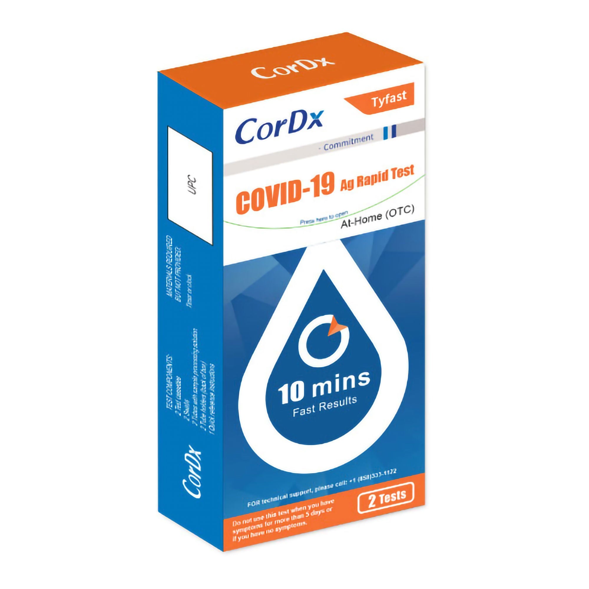 CorDx Inc - ACT210032B06 Respiratory Test Kit CorDx COVID-19 Ag Home Test 2 Tests per Kit