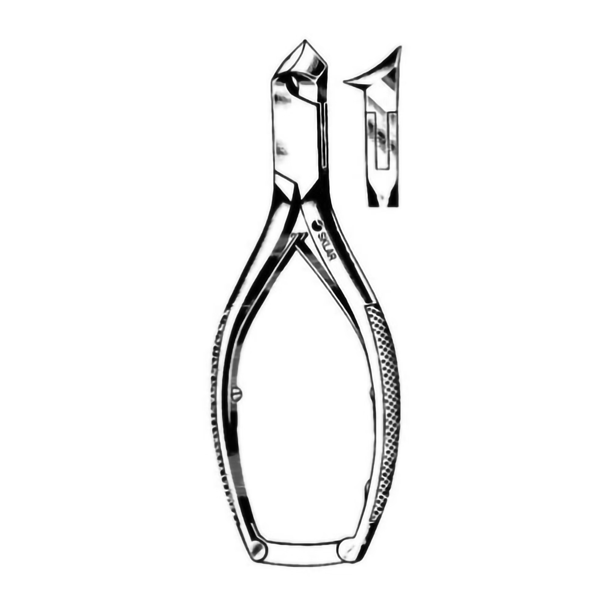Sklar - 21-484 Nail Nipper Econo™ Sharp Concave Jaw 5-1/2 Inch Length Pakistani Stainless Steel