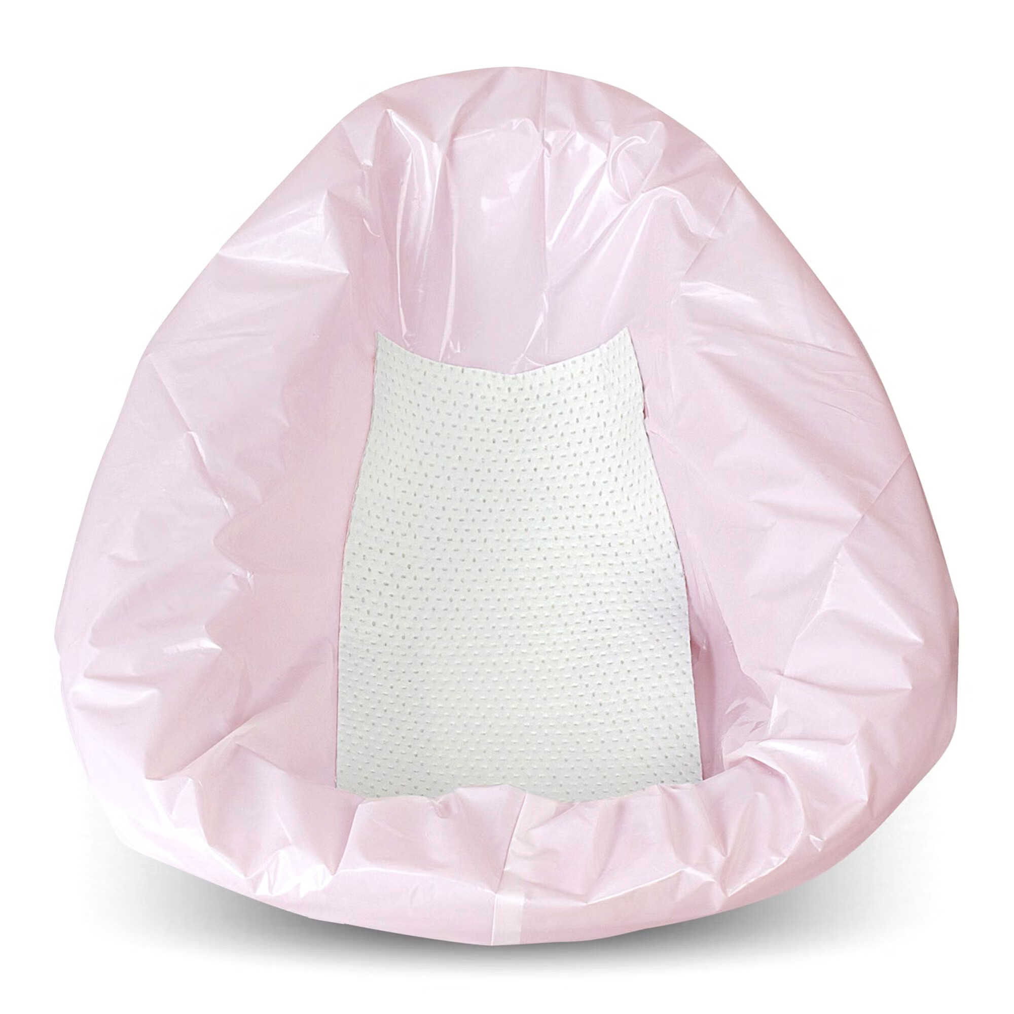 Medegen Medical Products LLC - BPL2214DT-W Bedpan and Commode Bucket Liners Medegen 22-1/2 X 14-3/4 Inch, Poly Film, White For Use with Both Industry Standard Bedpans and Commode Buckets