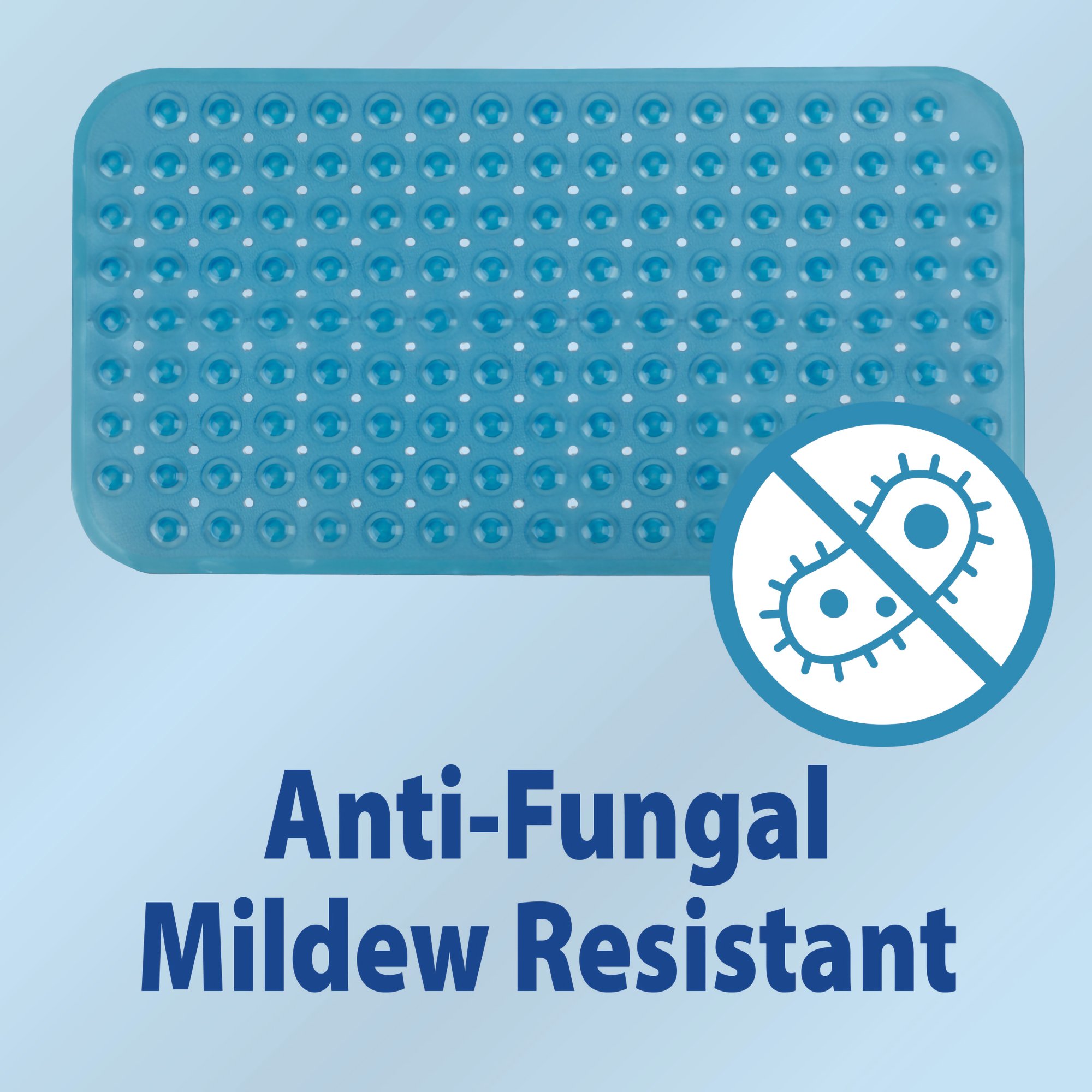 Veridian Healthcare LLC 19-110 - Theracare Bathtub Mat, Antifungal, Blue, 15 x 27 Inch - 1/Each, 20/Case