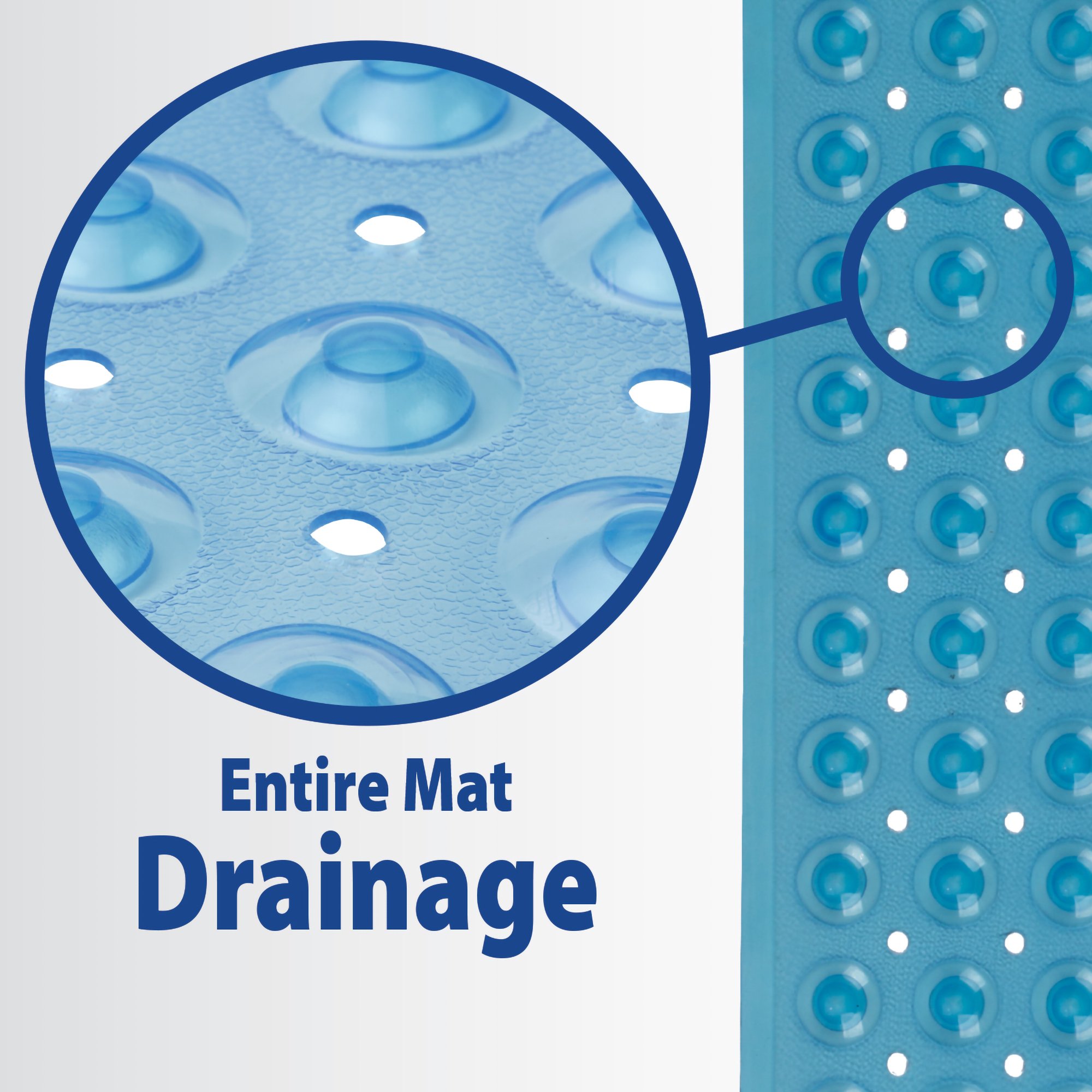 Veridian Healthcare LLC 19-110 - Theracare Bathtub Mat, Antifungal, Blue, 15 x 27 Inch - 1/Each, 20/Case