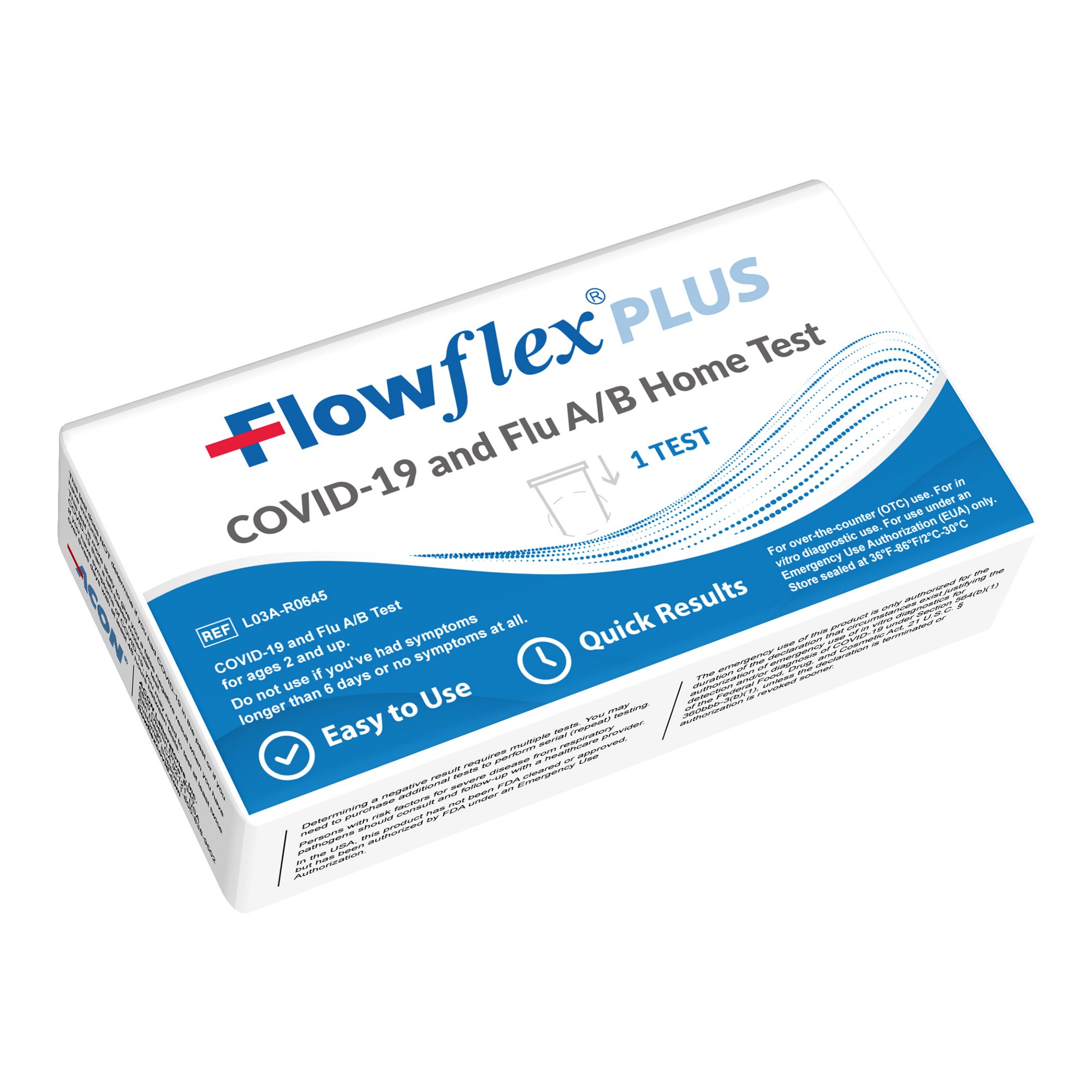 Acon Laboratories L03A-R0645 - Flowflex® Plus COVID-19 and Flu A/B Home Test - 12/Box, 288/Case