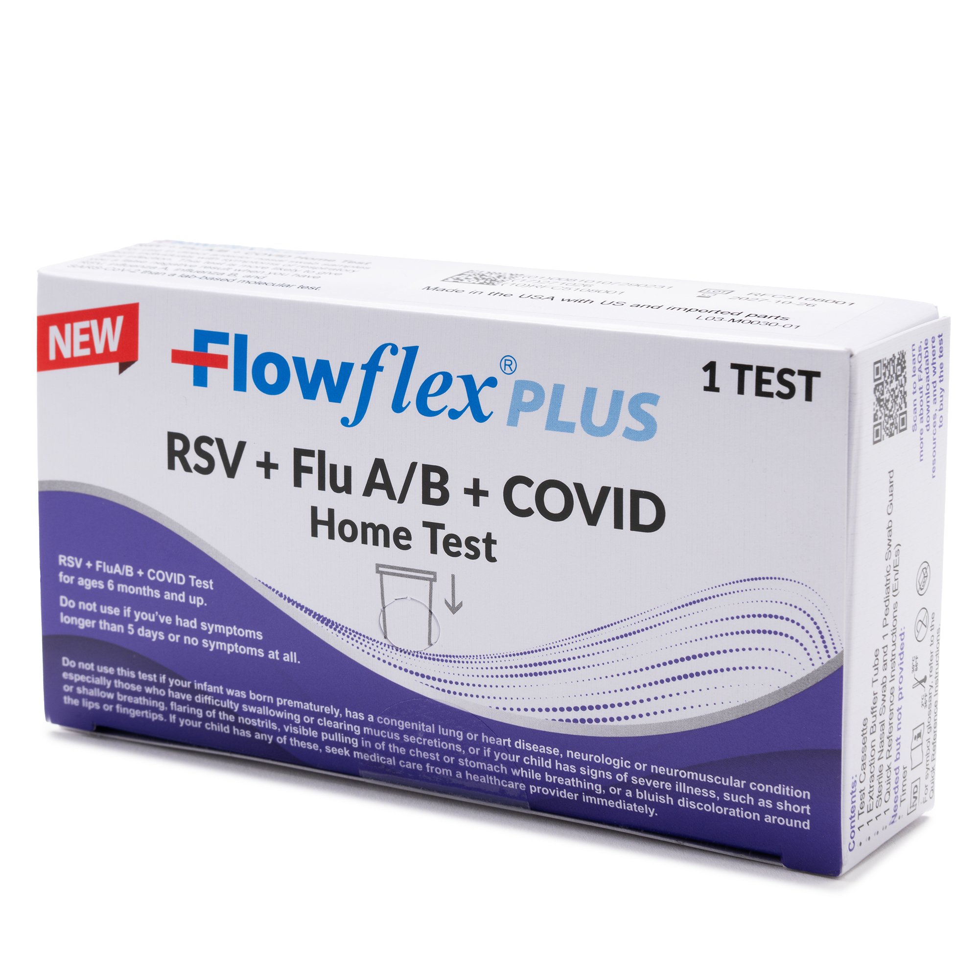 Acon Laboratories L03A-R0645 - Flowflex® Plus COVID-19 and Flu A/B Home Test - 12/Box, 288/Case