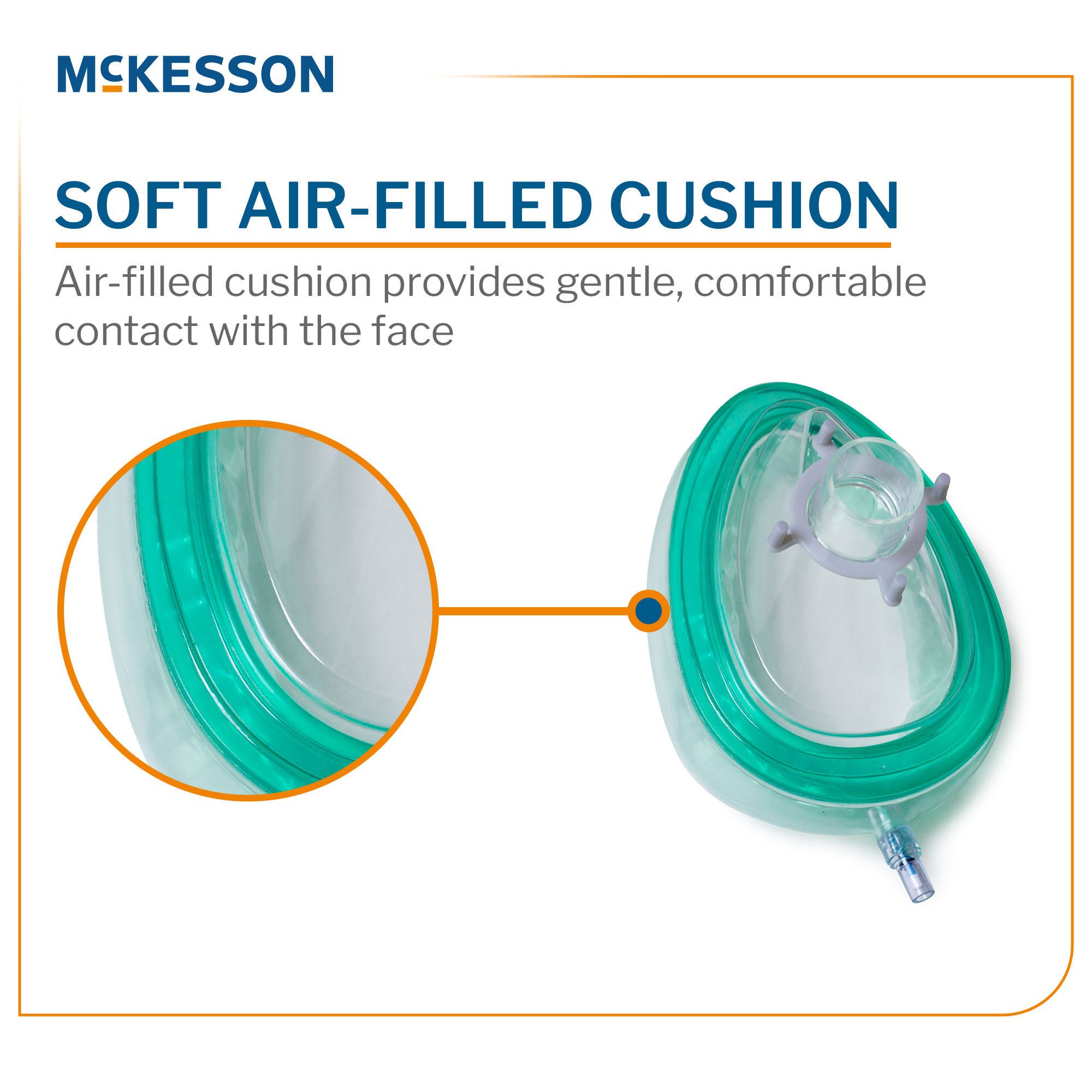McKesson Brand - 711-GR Anesthesia Mask McKesson Elongated Style Adult Medium Hook Ring