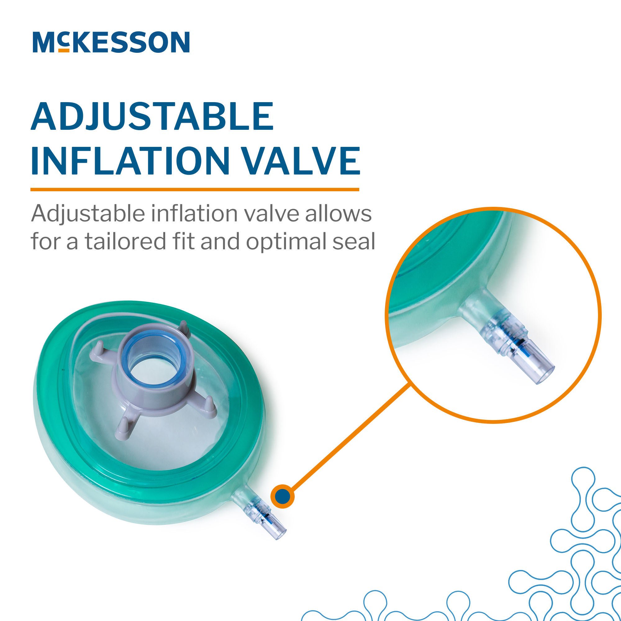 McKesson Brand - 712-GR Anesthesia Mask McKesson Elongated Style Adult Small Hook Ring