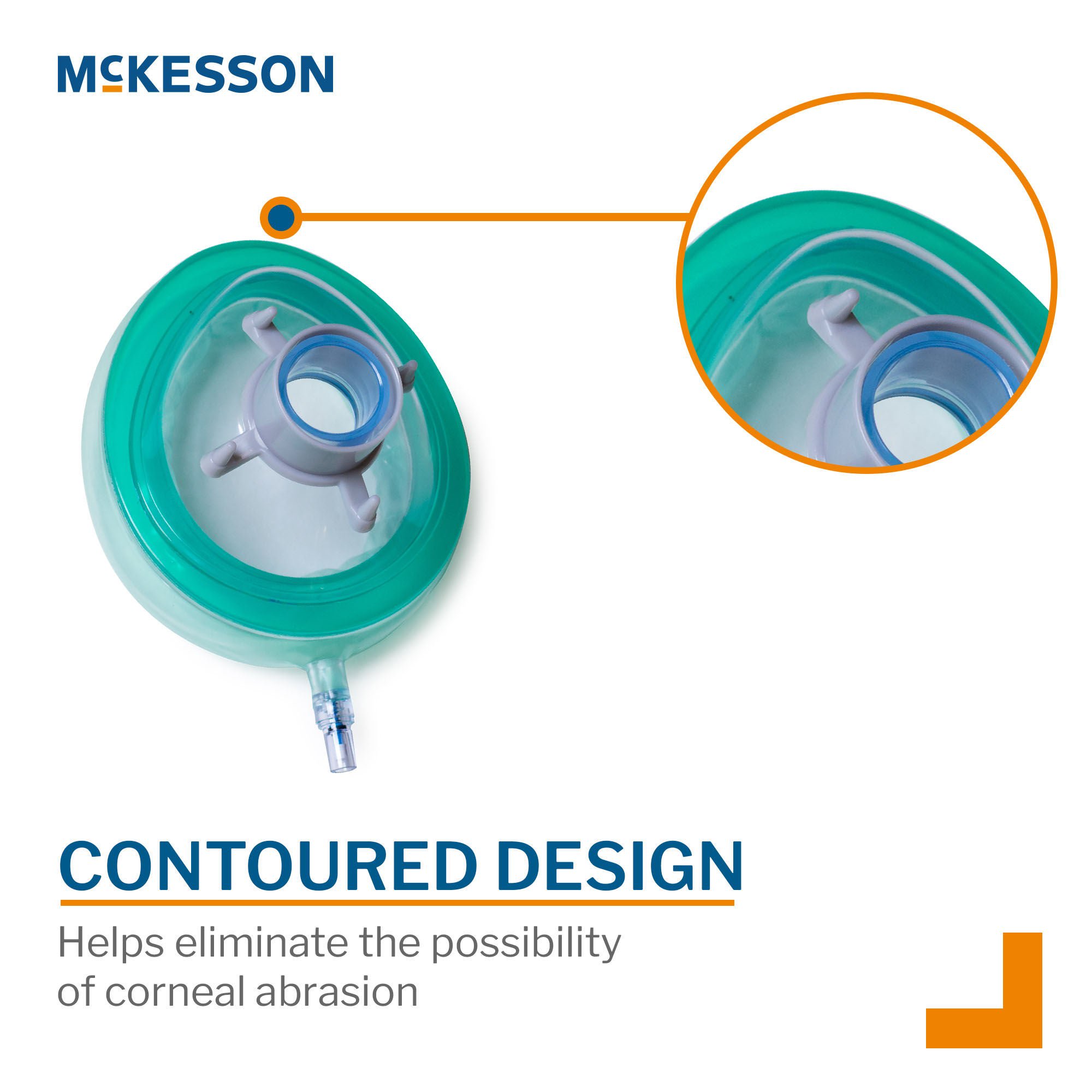 McKesson Brand - 712-GR Anesthesia Mask McKesson Elongated Style Adult Small Hook Ring