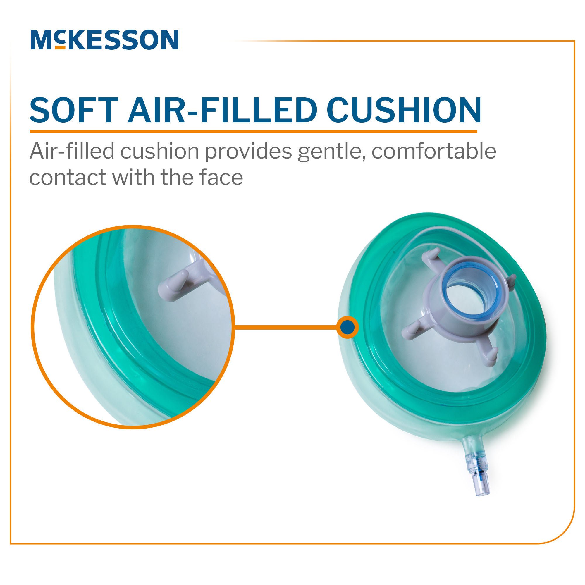 McKesson Brand - 712-GR Anesthesia Mask McKesson Elongated Style Adult Small Hook Ring