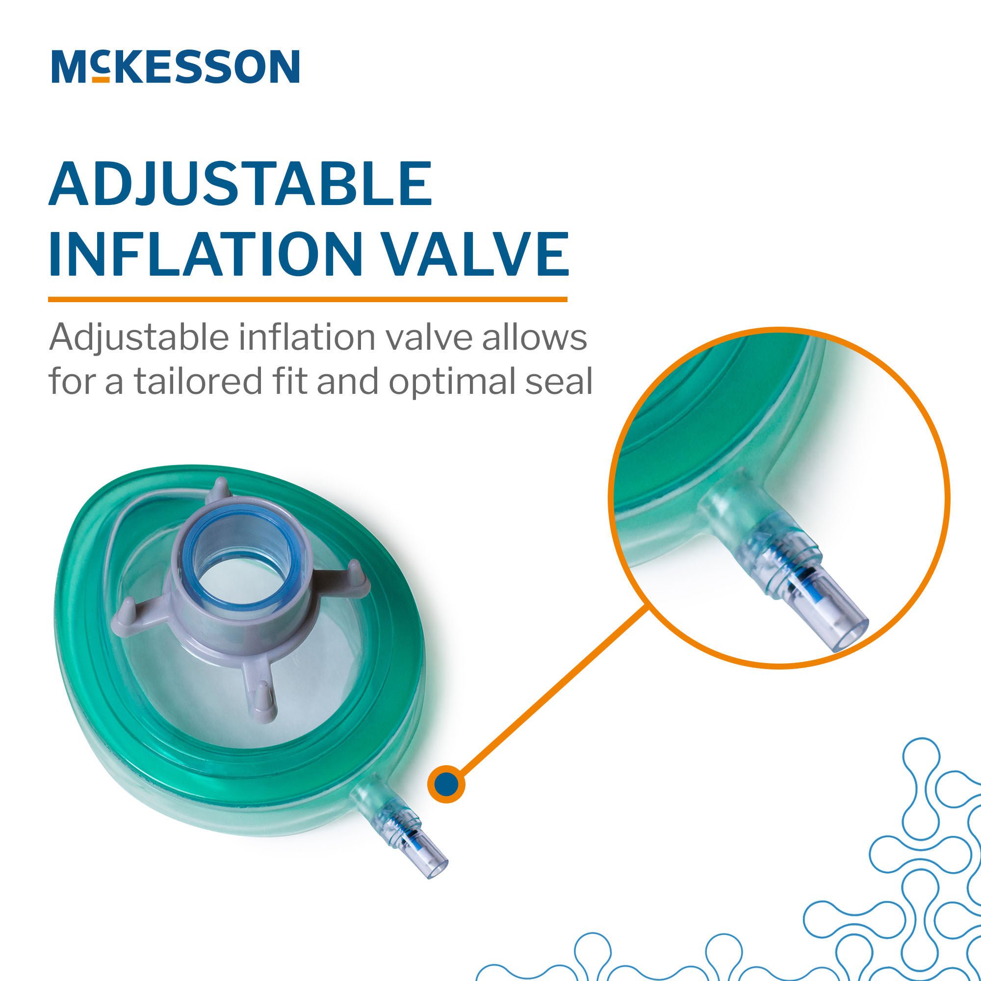 McKesson Brand - 713-GR Anesthesia Mask McKesson Elongated Style Pediatric One Size Fits Most Hook Ring