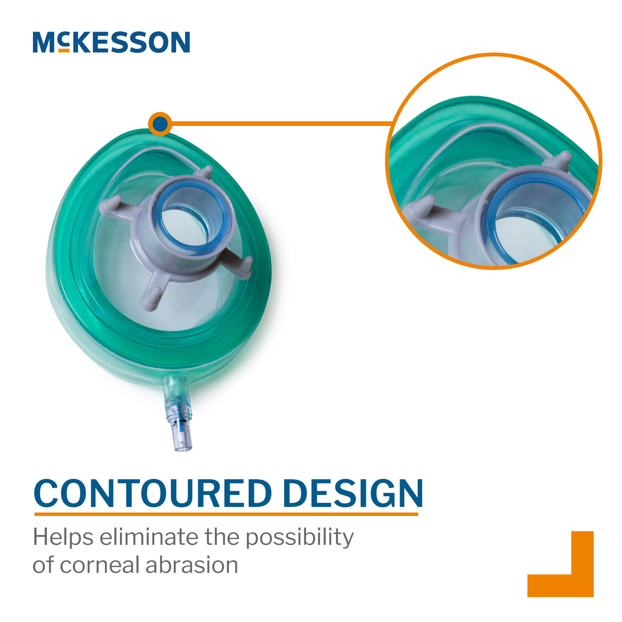 McKesson Brand - 713-GR Anesthesia Mask McKesson Elongated Style Pediatric One Size Fits Most Hook Ring