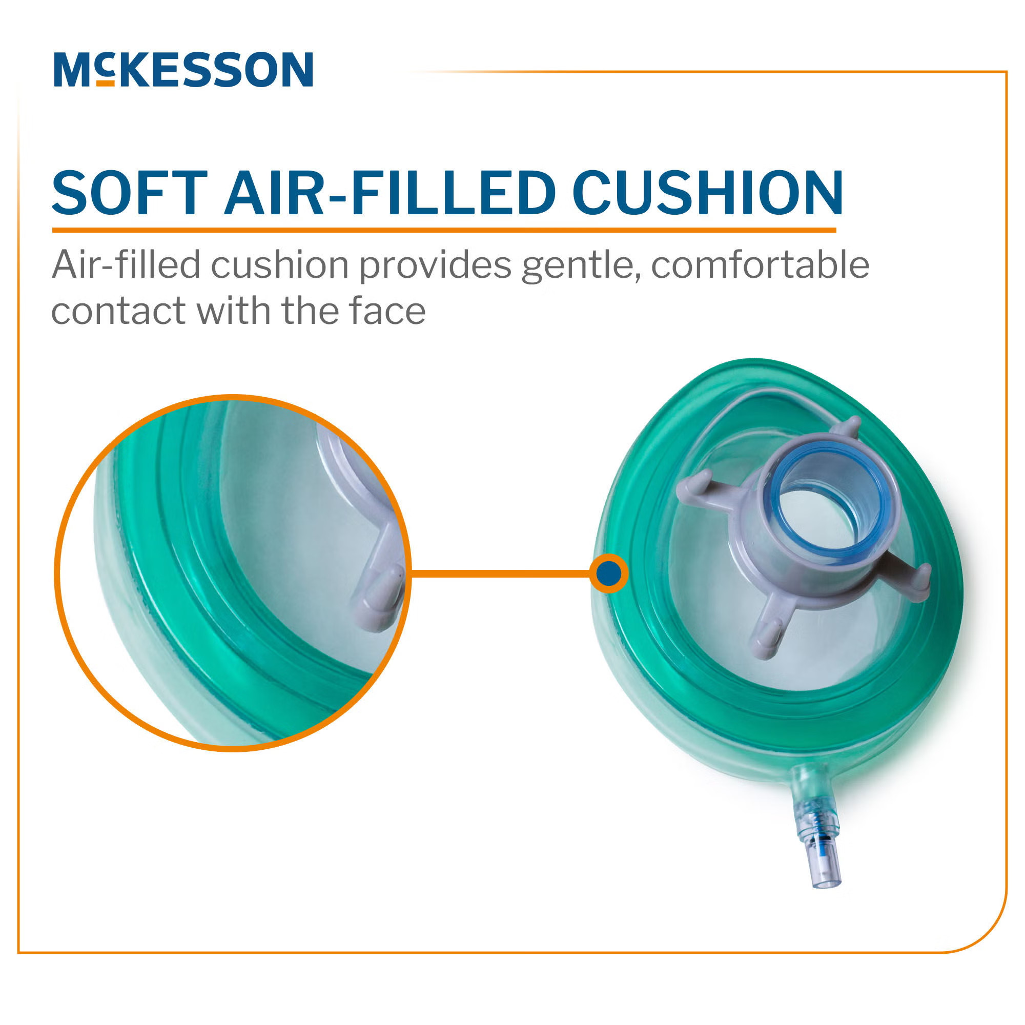McKesson Brand - 713-GR Anesthesia Mask McKesson Elongated Style Pediatric One Size Fits Most Hook Ring