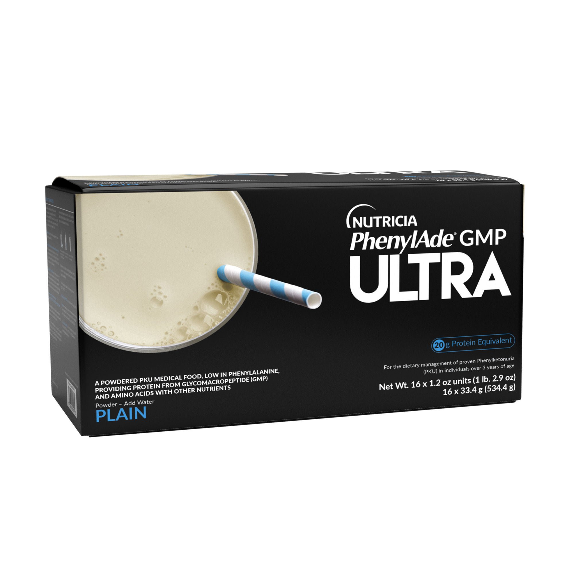 Nutricia North America - 199951 Oral Supplement PhenylAde® GMP ULTRA Plain Flavor Powder 1.2 oz. Individual Packet