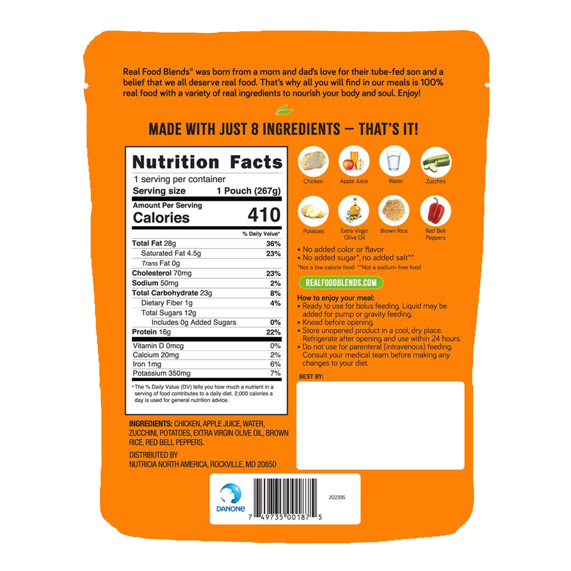 Real Food Blends Select Tube Feeding Formula 202395 by Nutritionals Medicinals