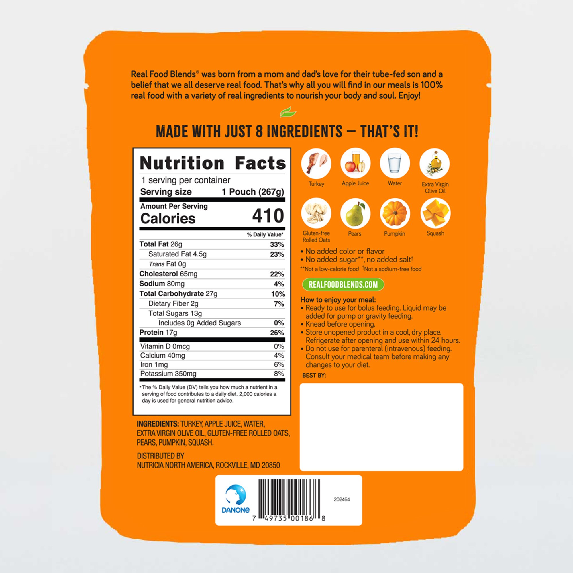Real Food Blends Select Tube Feeding Formula 202464 by Nutritionals Medicinals