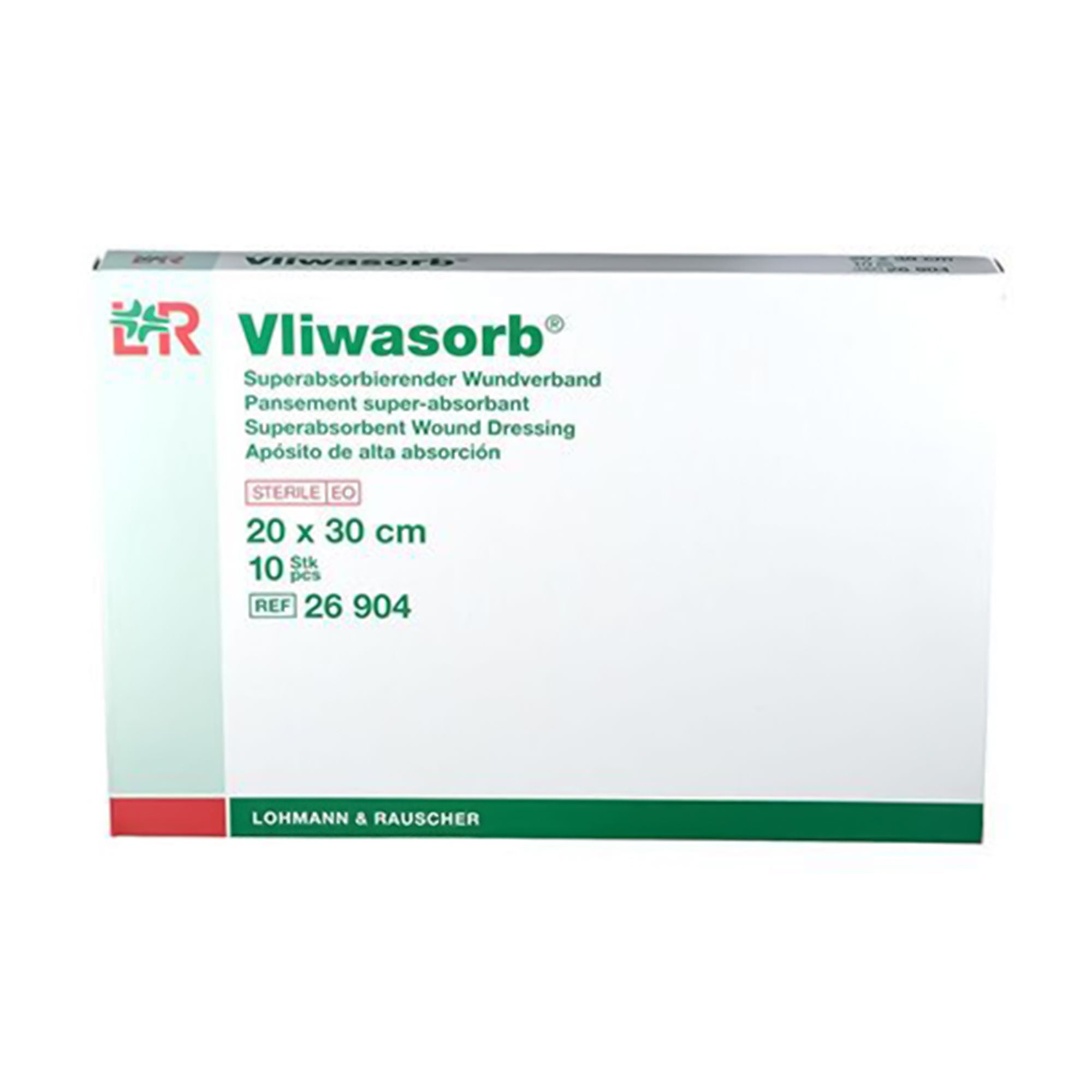 Lohmann & Rauscher - 26904 Super Absorbent Dressing Vliwasorb® Rectangle 8 X 12 Inch With Border Sterile