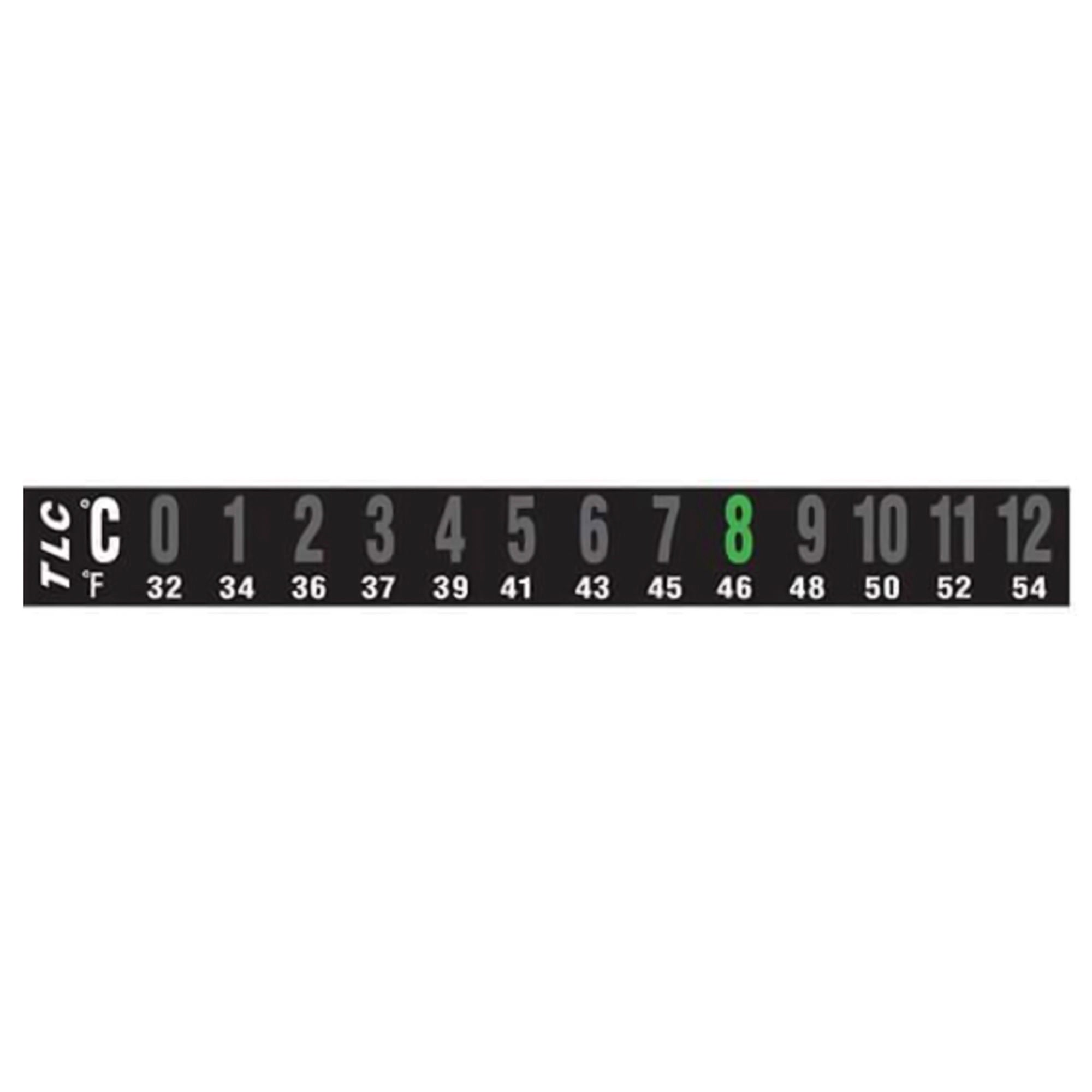 Cole-Parmer-Antylia Scientific - 09035-44 Temperature Indicator Fahrenheit / Celsius 32° to 54°F (0° to 12°C) Time-Temperature Indicator Strip Adhesive Mount Does Not Require Power