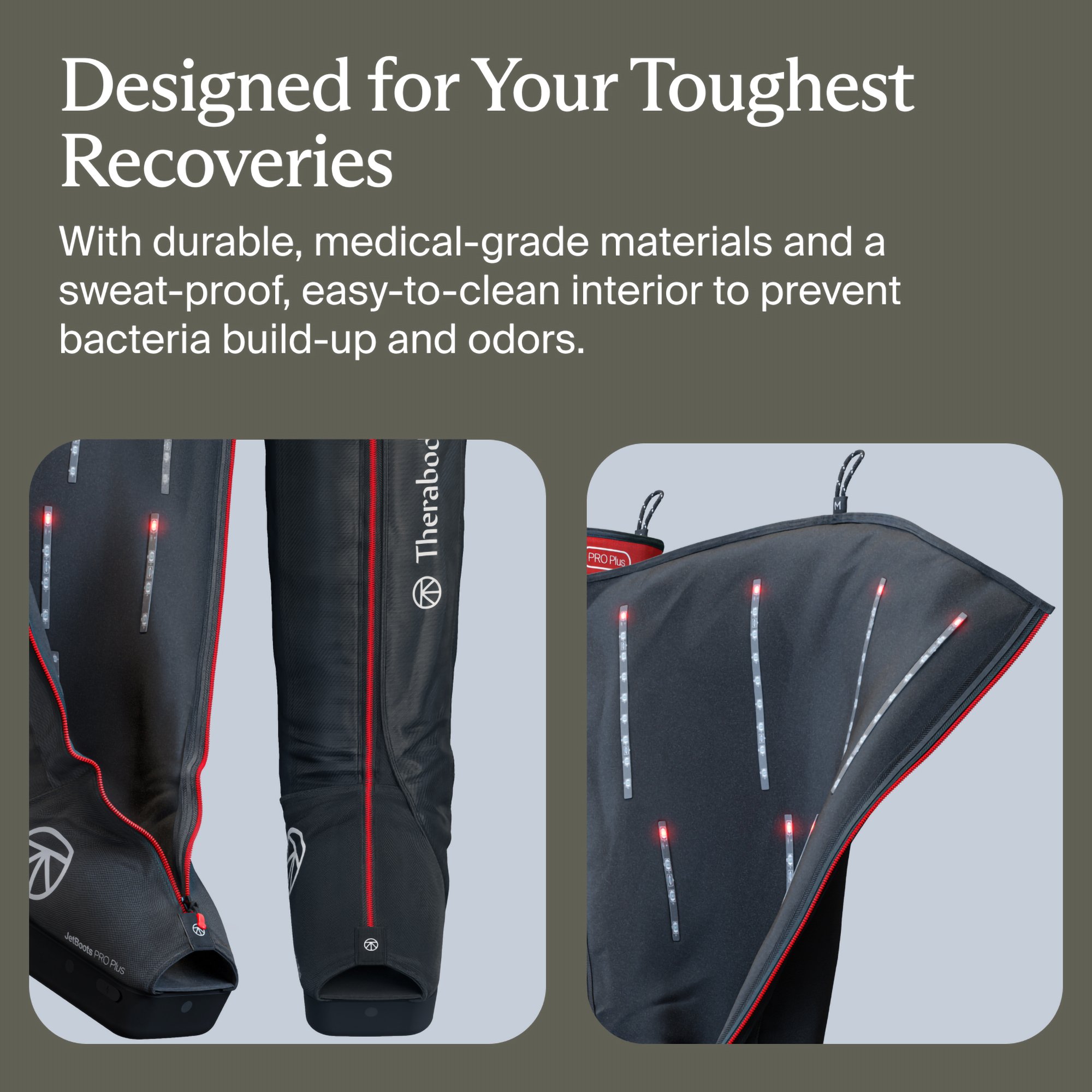 Therabody Inc JB0004130-5A1M - RecoveryAir PRO JetBoots Short Compression Massage Garment & Control Unit Medium - 1/Pair