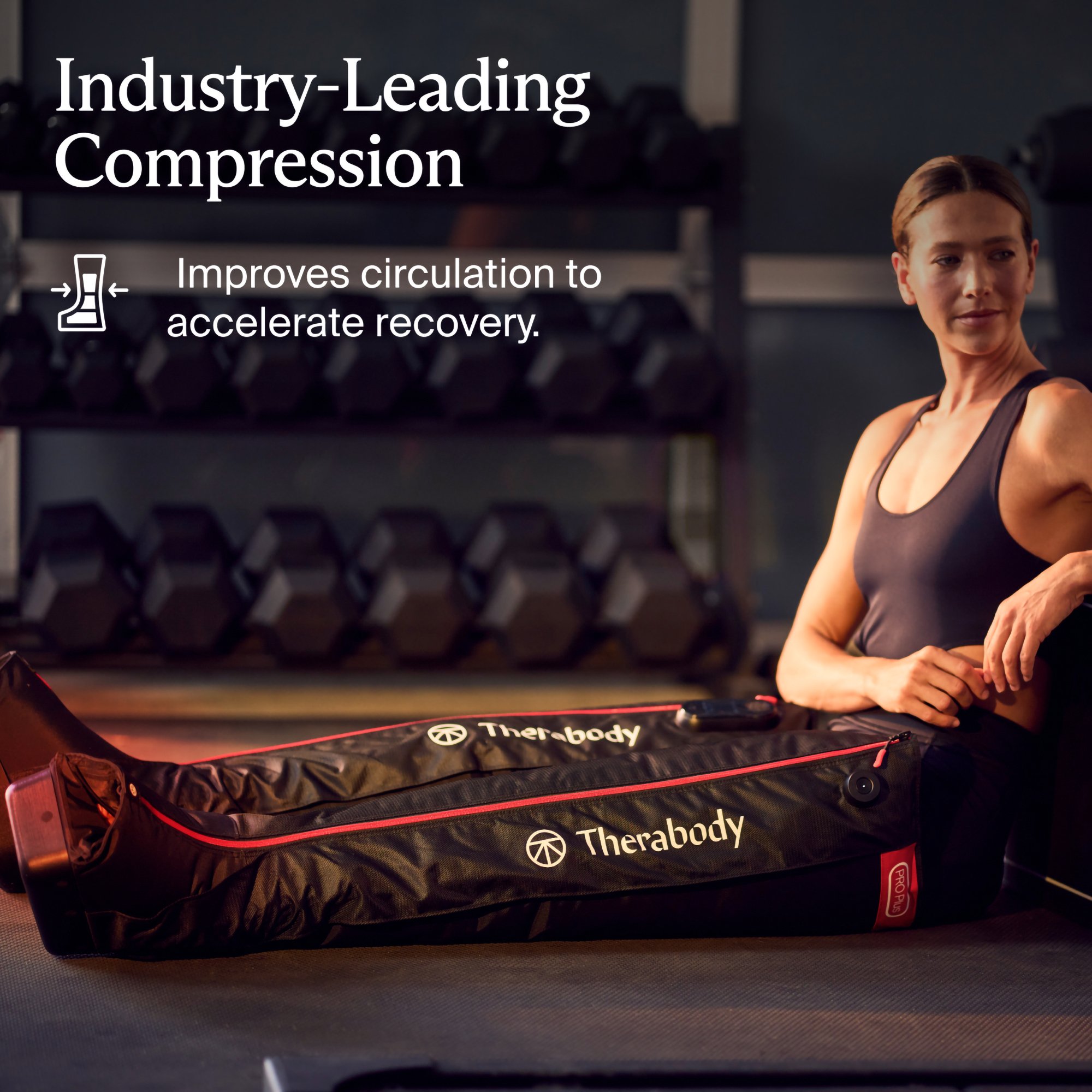 Therabody Inc JB0004130-5A1M - RecoveryAir PRO JetBoots Short Compression Massage Garment & Control Unit Medium - 1/Pair
