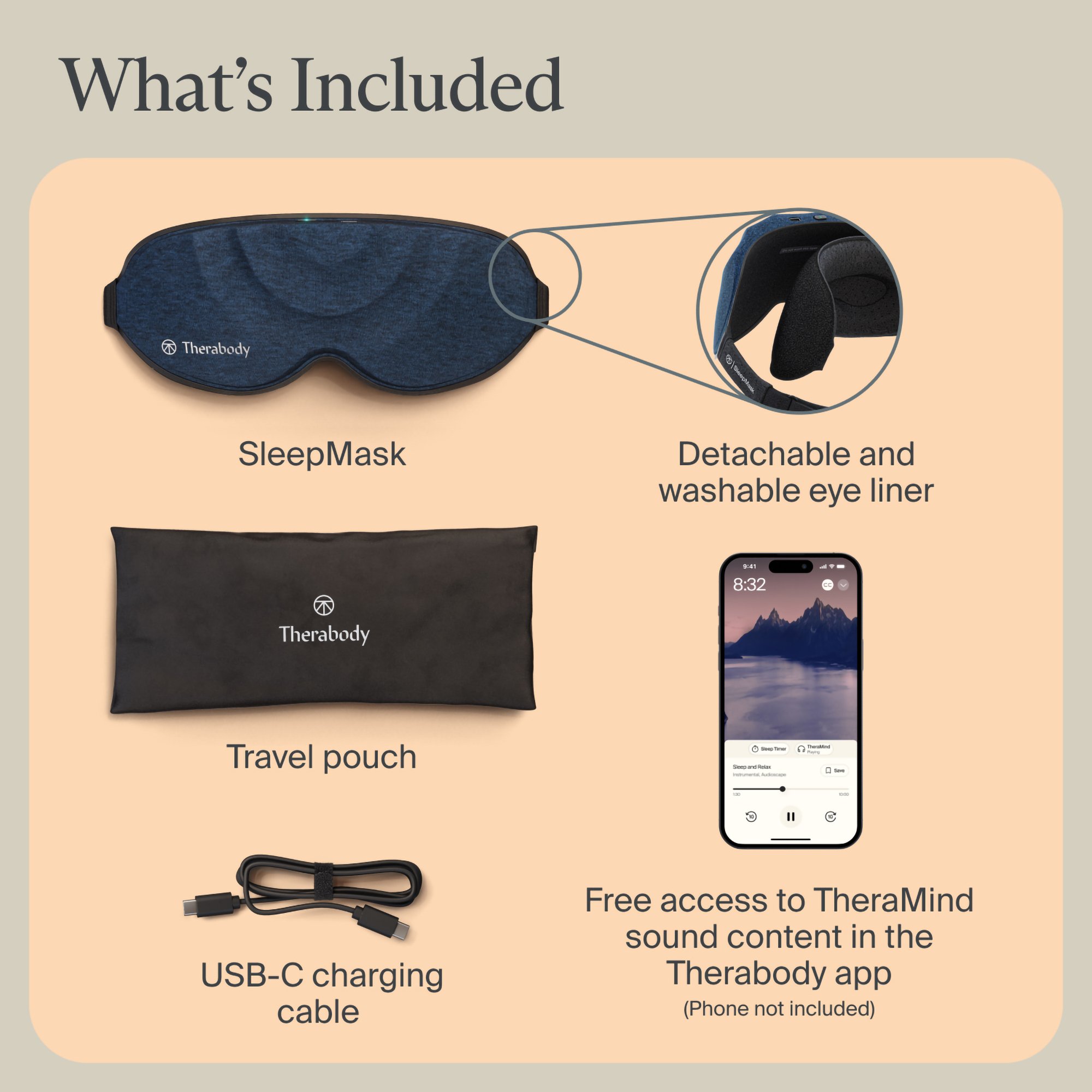 Therabody Inc SM0004081-1A30 - Therabody Therapeutic Sleep Mask - 1/Each