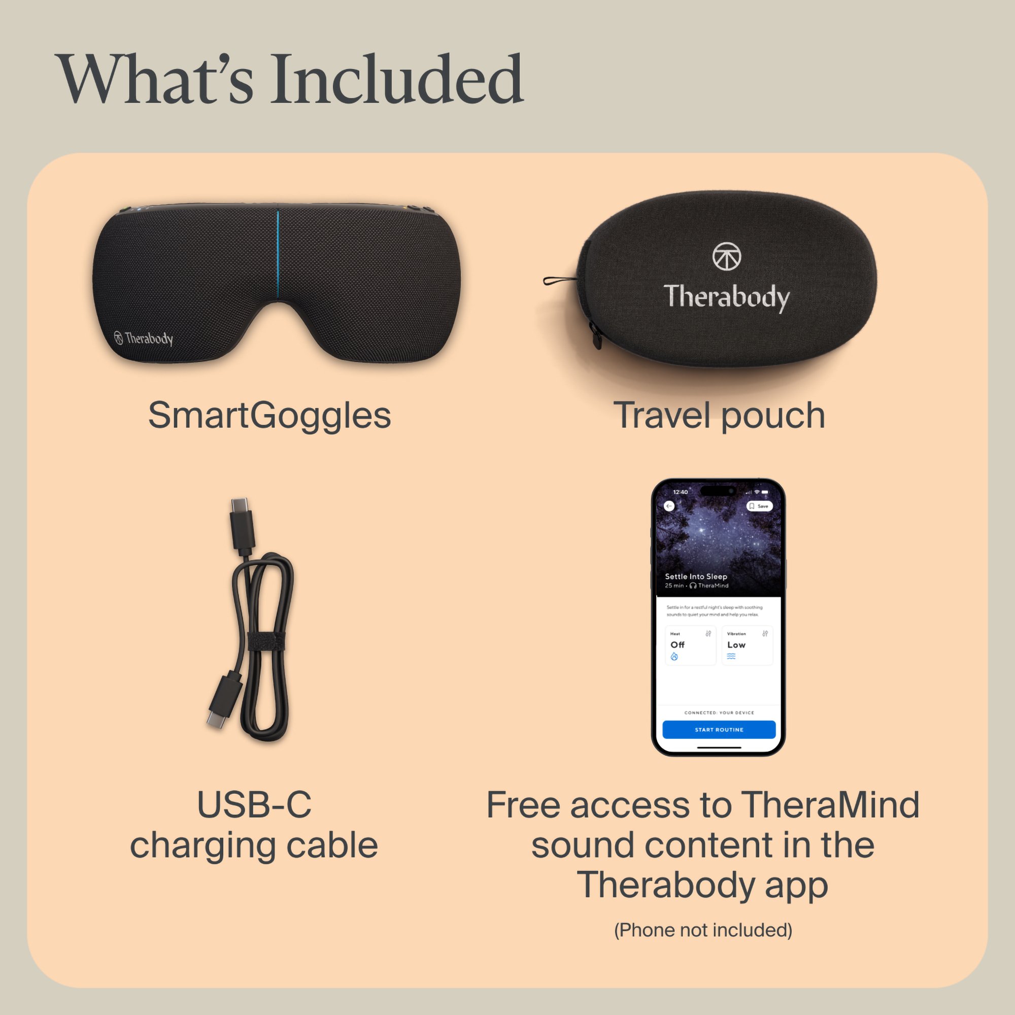 Therabody Inc SG0004133-1A10 - SmartGoggles 2 Therapeutic Eye Mask - 1/Each