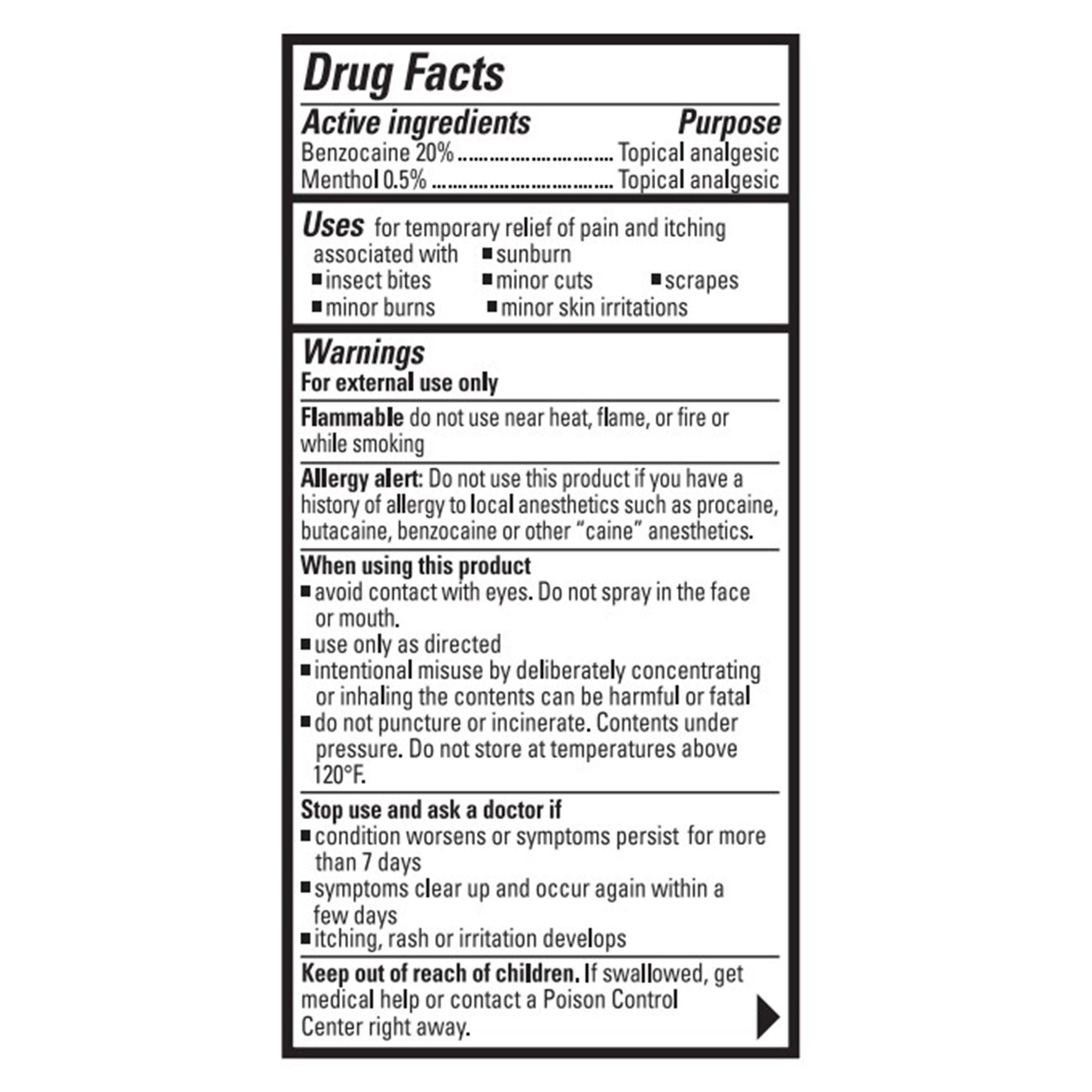 Emerson Healthcare - 316864680037A Topical Pain Relief Dermoplast® Pain Relieving 20% - 0.5% Strength Benzocaine / Menthol Spray 3 oz.