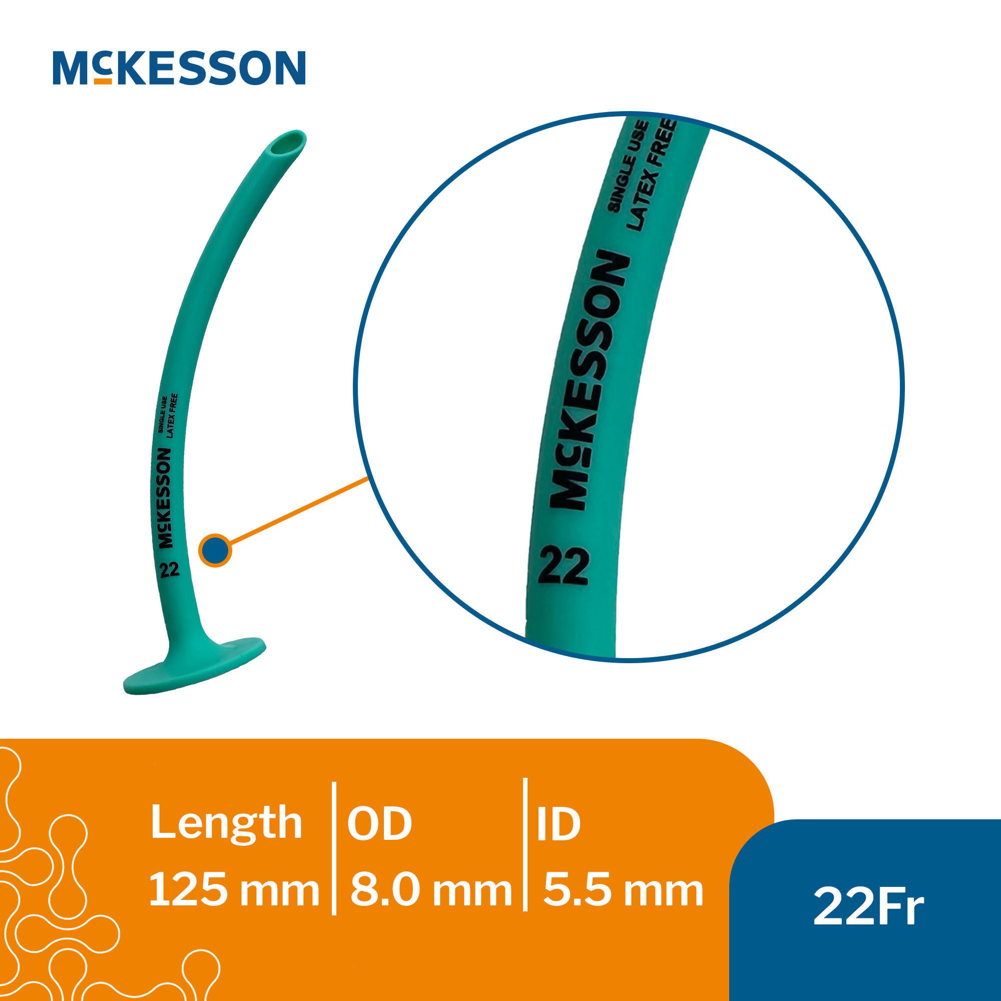 McKesson Brand - 159-SI-22 Nasopharyngeal Airway McKesson 22 Fr. Trumpet Style (Robertazzi) Silicone